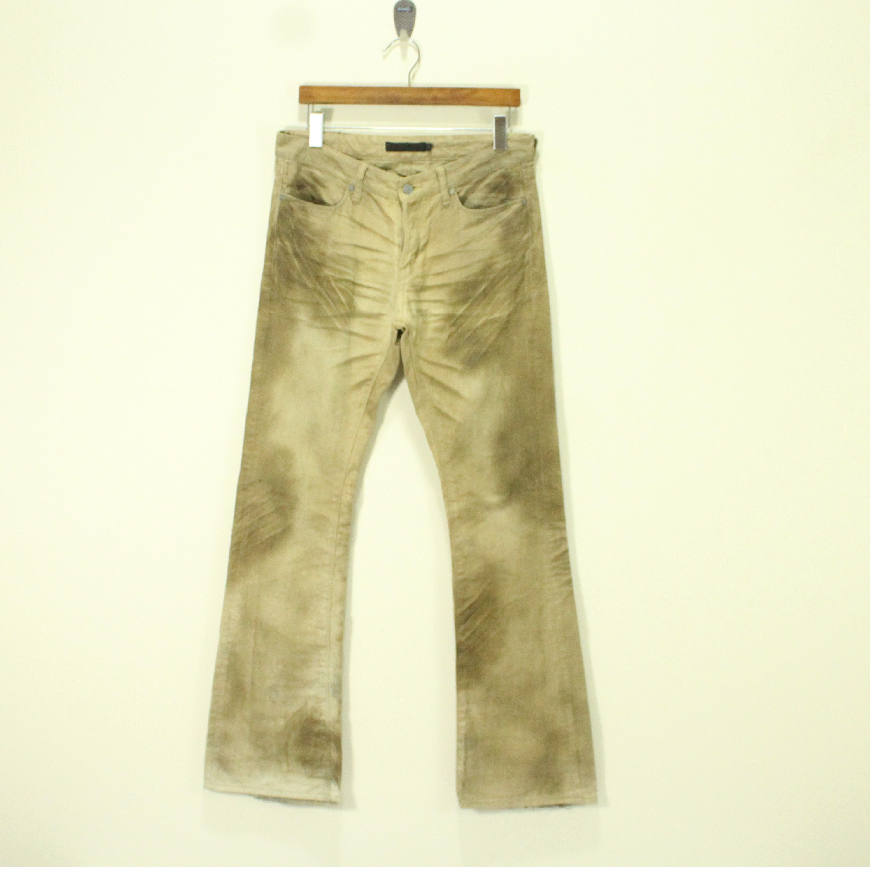 GOSTAR DE FUGA FLARED 🔥 FUGA Claw Mark Waxed Coated Bootcut Bell Bottom Size US 32 / EU 48 - 3 Thumbnail