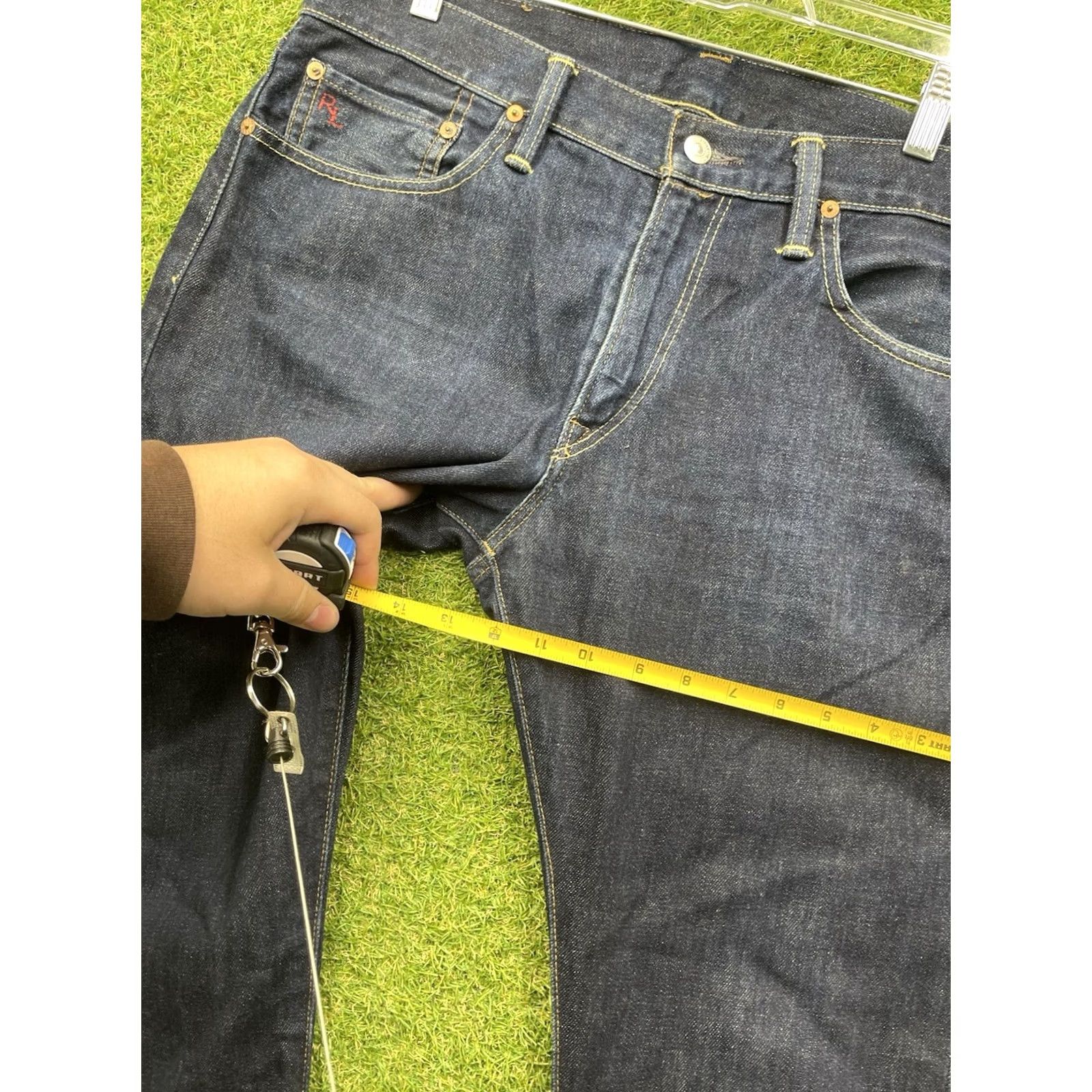 Polo Ralph Lauren Polo Ralph Lauren Jeans Slim 38x34 Varick Dark Selvedge 90s Vintage Blue Mens Jeans Size US M / EU 48-50 / 2 - 5 Thumbnail