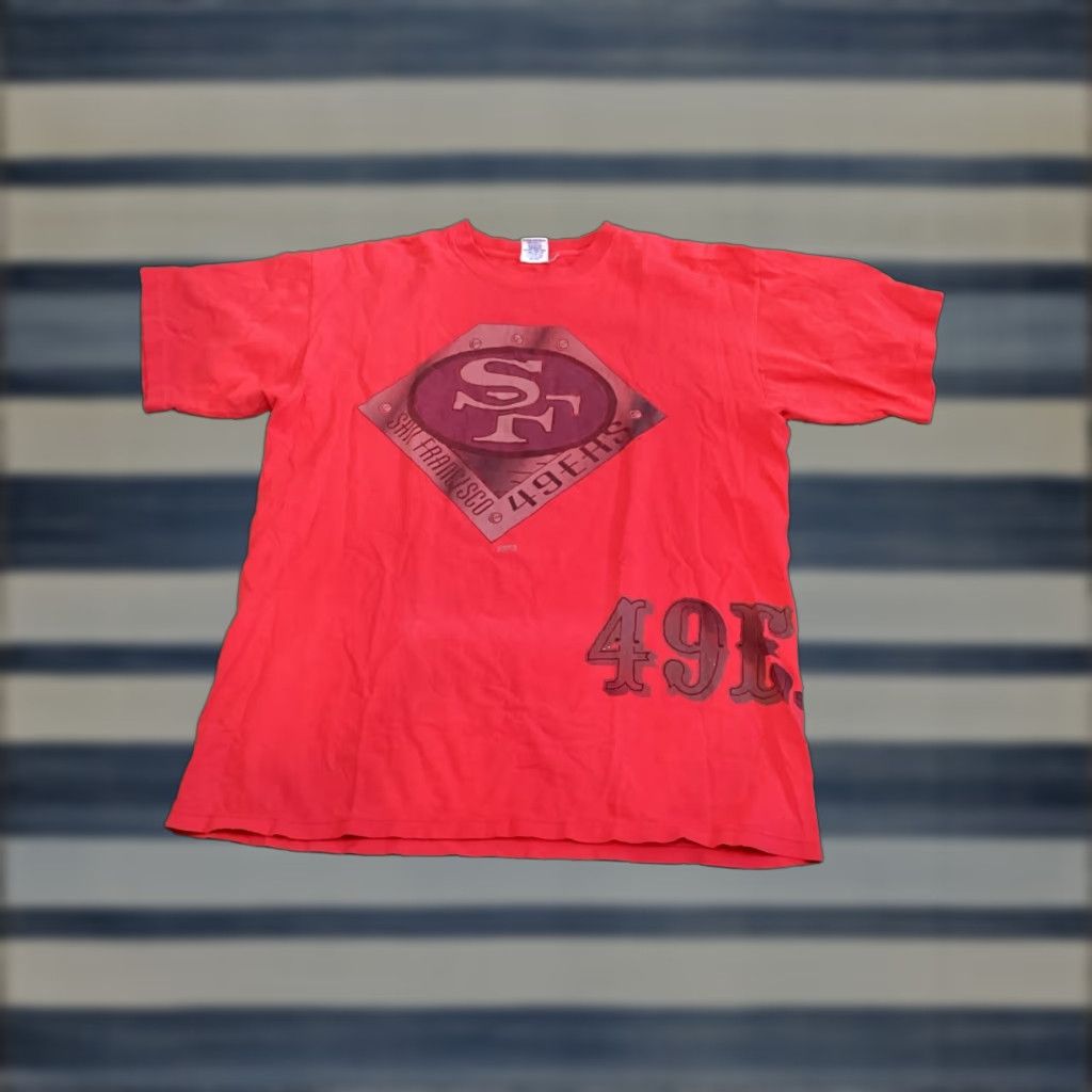 Starter VINTAGE Starter San Francisco 49ers Shirt Graphic Print 90s NFL Red Adult Large Single Stitch Mens Size US L / EU 52-54 / 3 - 1 Thumbnail
