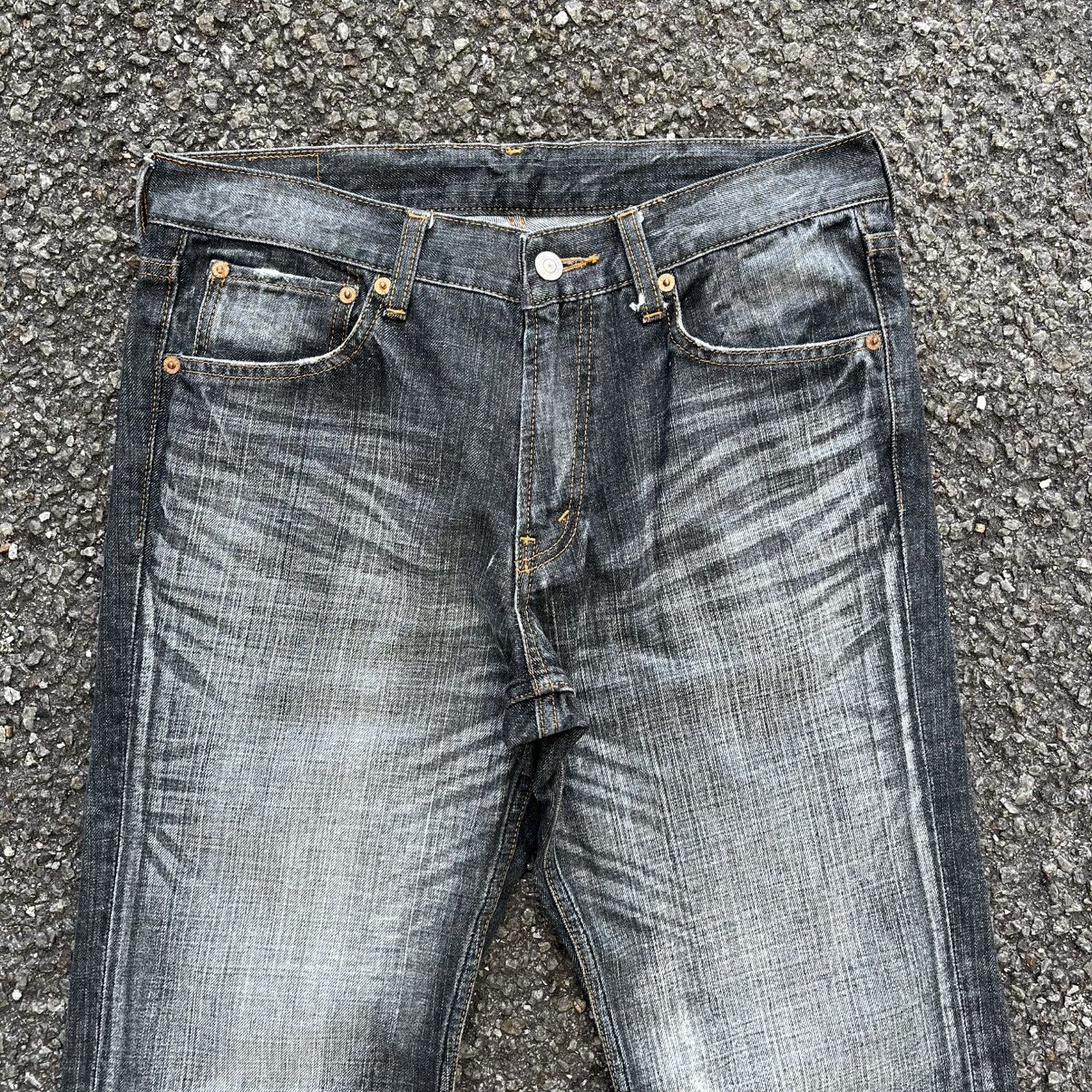 Tornado Mart FLARE JEANS CLAWMARK DENIM CRACK WASH BOBSON FADED PANTS Size US 31 - 3 Thumbnail