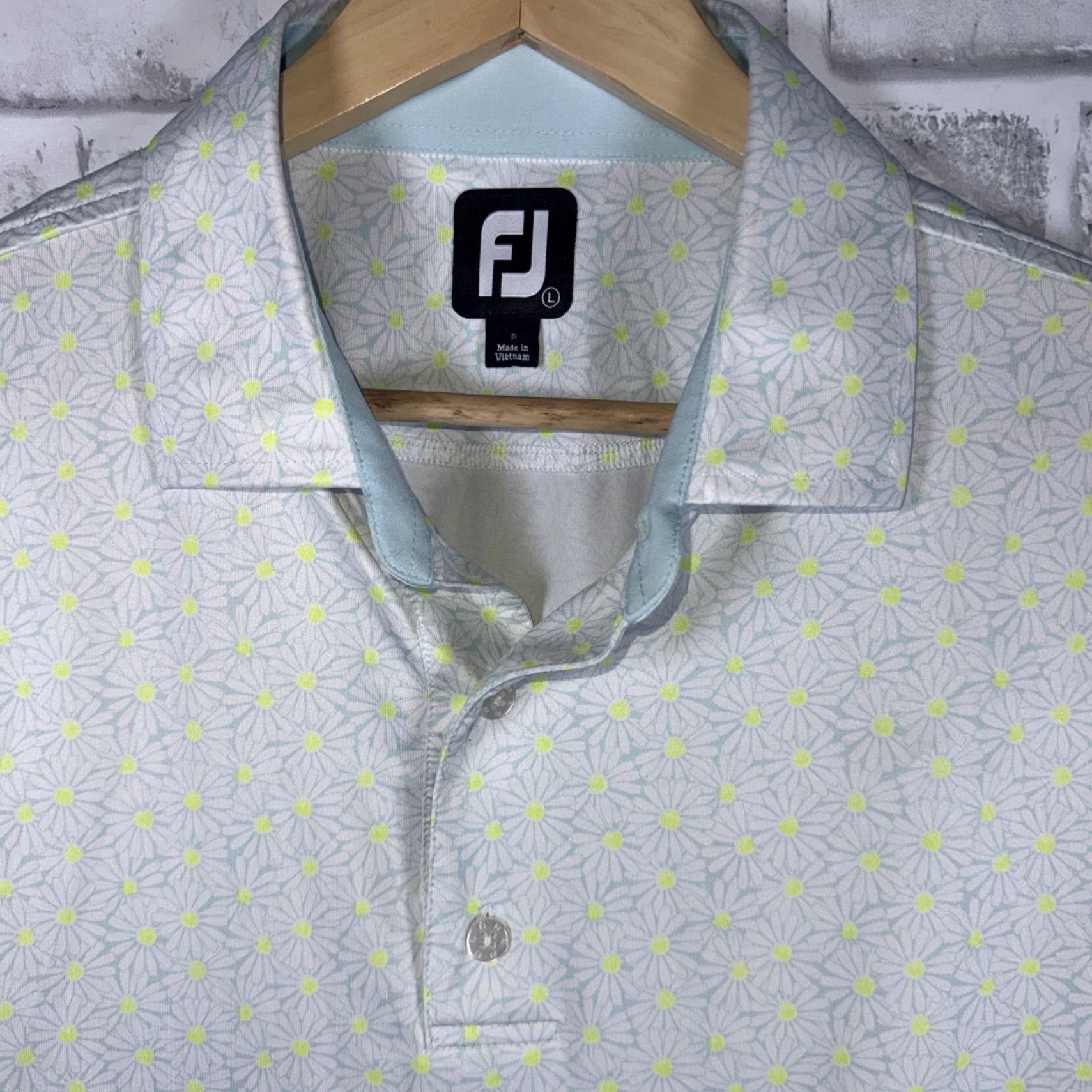 Footjoy FootJoy Polo Shirt Mens Size L White Floral Pattern Shirt Size US L / EU 52-54 / 3 - 2 Thumbnail