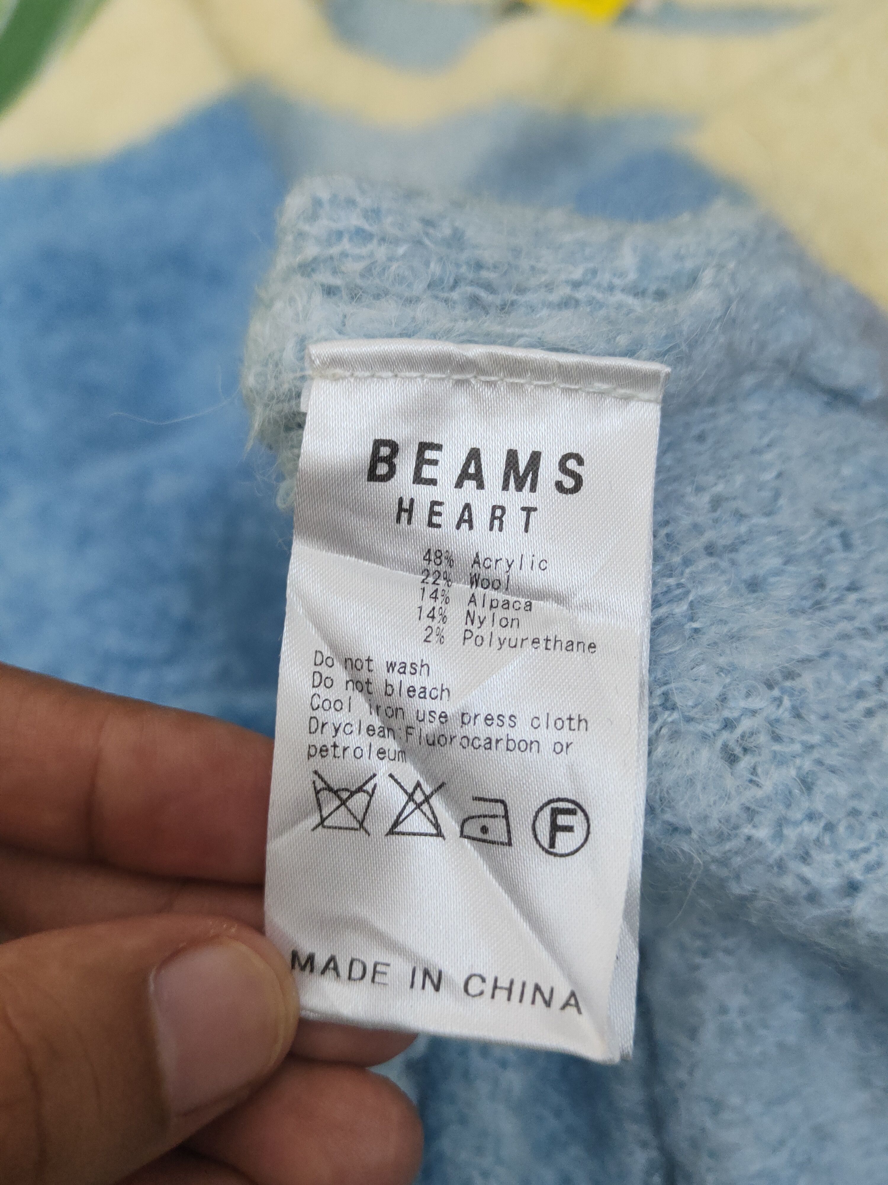 Homespun Knitwear Beams Heart Blue Knitwear Sweatshirts #W1272 Size S / US 4 / IT 40 - 10 Thumbnail