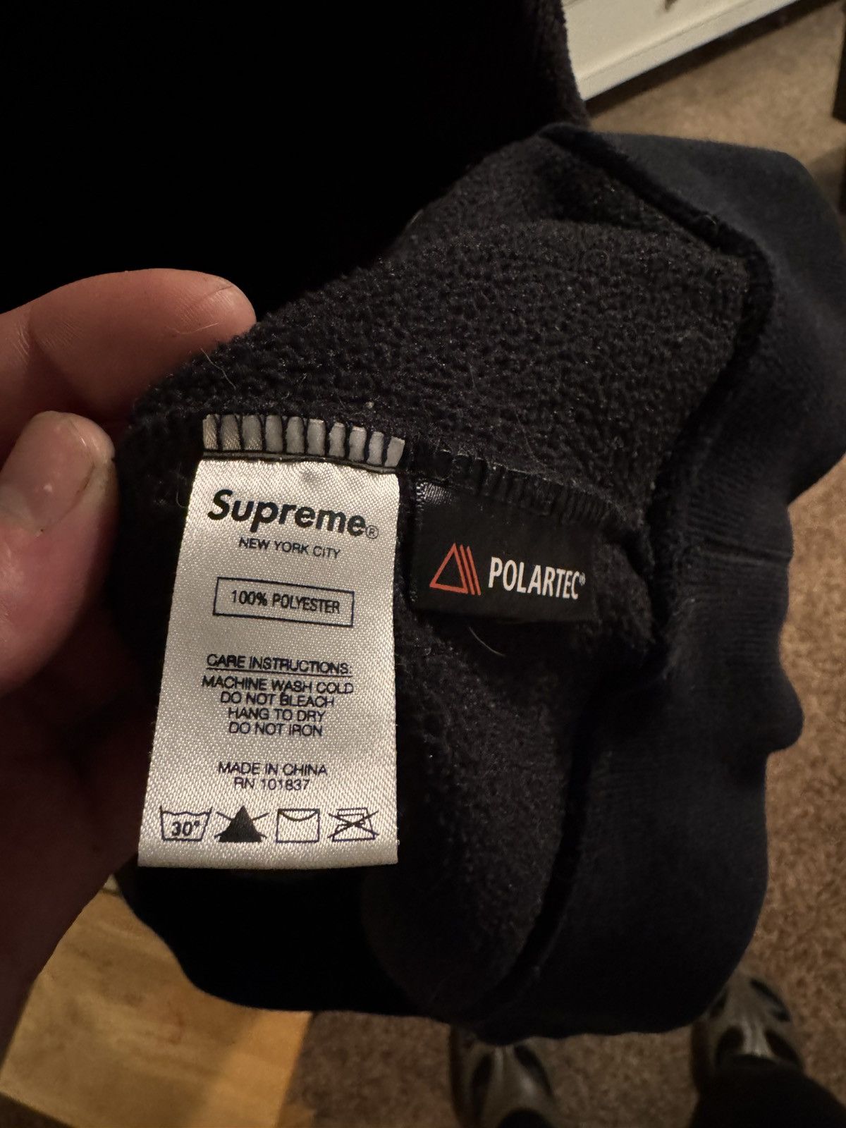 Supreme Supreme Polartec Hooded Sweatshirt Black Medium F/W 18 Size US L / EU 52-54 / 3 - 4 Thumbnail