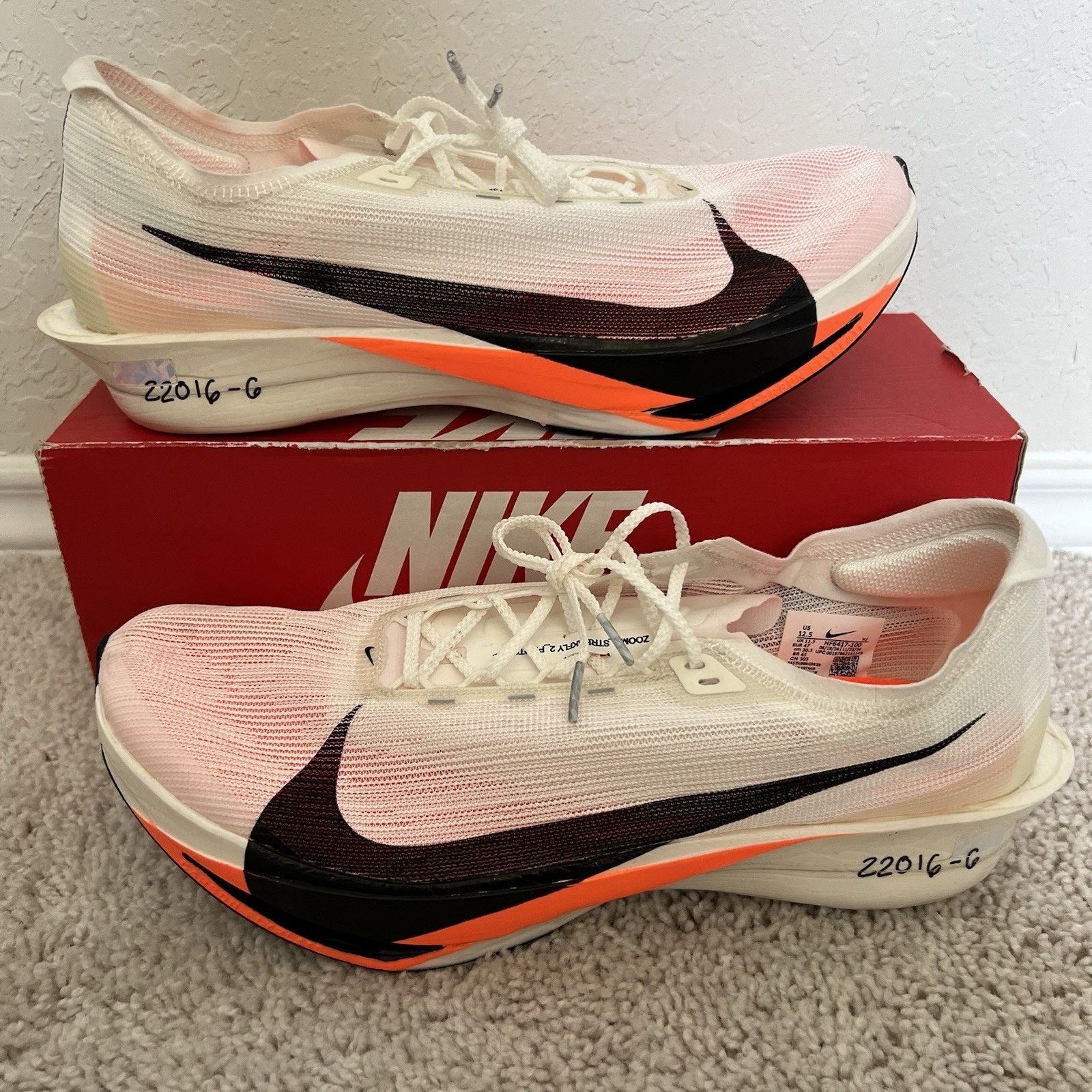 Nike Nike ZoomX Streakfly 2 Proto White Orange Shoes 12.5 New Size US 12.5 / EU 45-46 - 1 Thumbnail