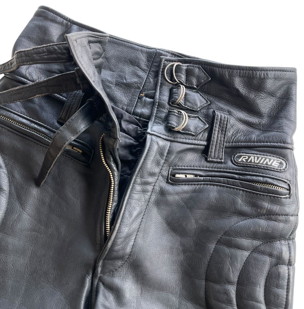 Kadoya Vintage Ravine Bikers Leather Pants Size US 30 / EU 46 - 11 Thumbnail