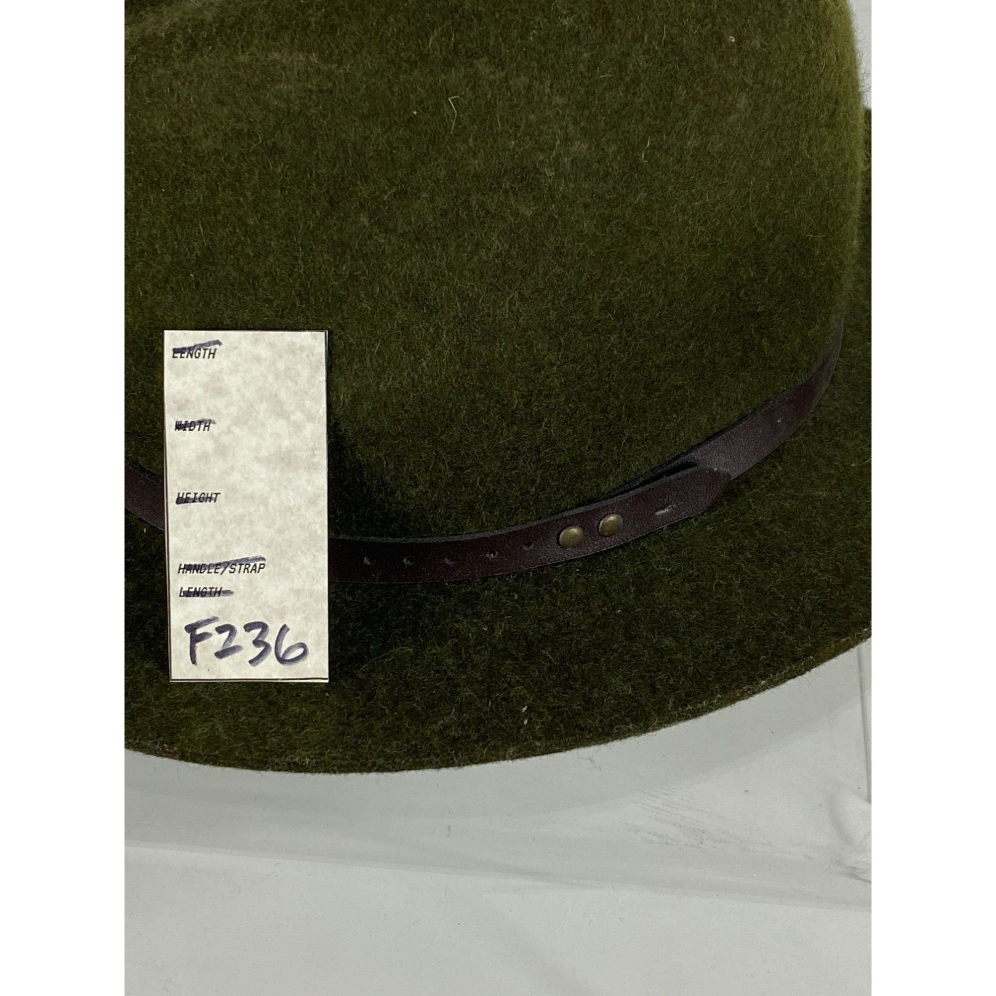 Other Unbranded Green Wool Fedora Hat with Leather Band Accent Men Size ONE SIZE - 7 Thumbnail