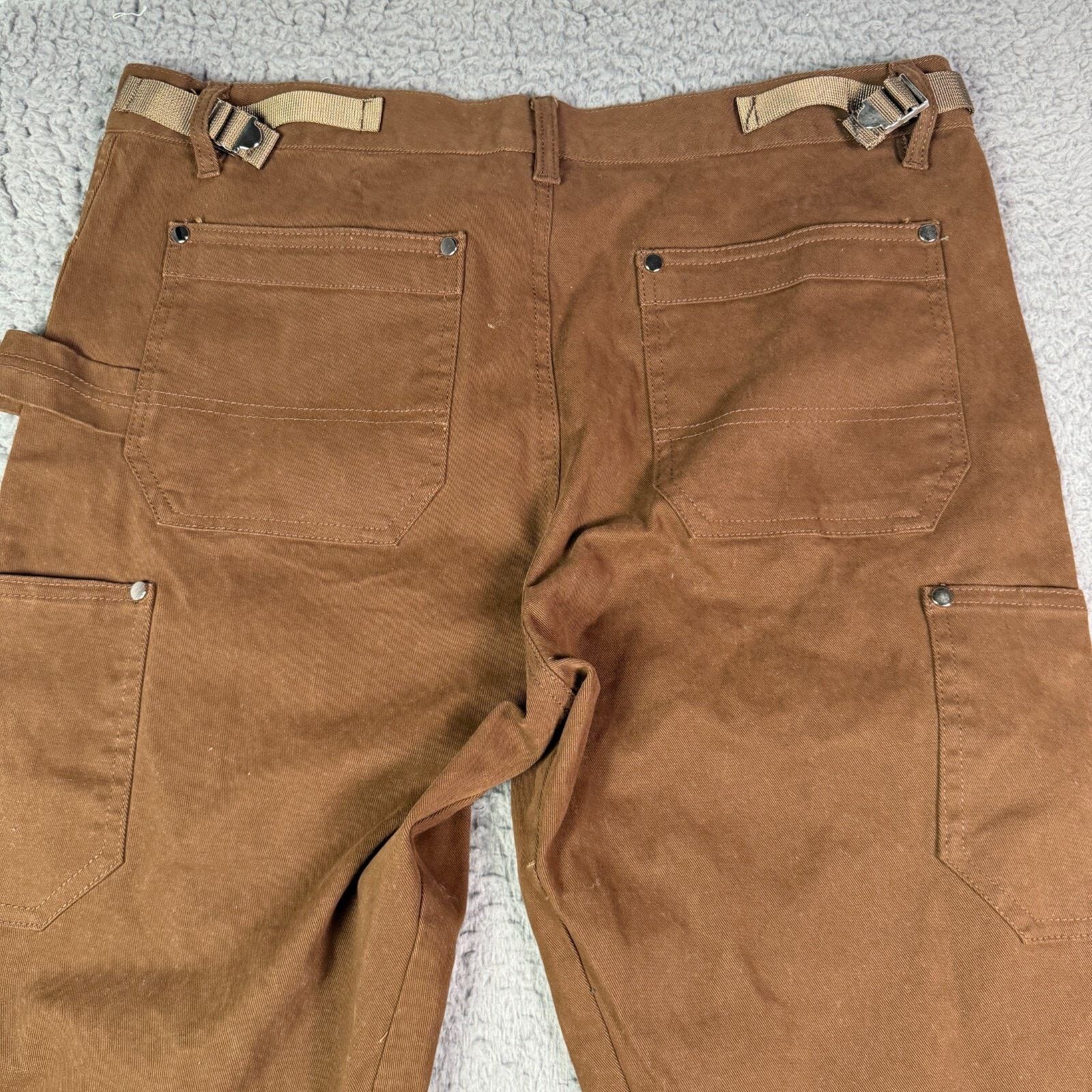 Black Icon Black Icon Pants XL 34x30 Brown Double Knee Flared Carpenter Size US 34 / EU 50 - 8 Thumbnail