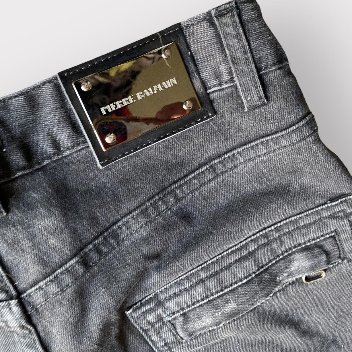 Balmain × Pierre Balmain Pierre Balmain Biker Jeans Size US 30 / EU 46 - 3 Thumbnail