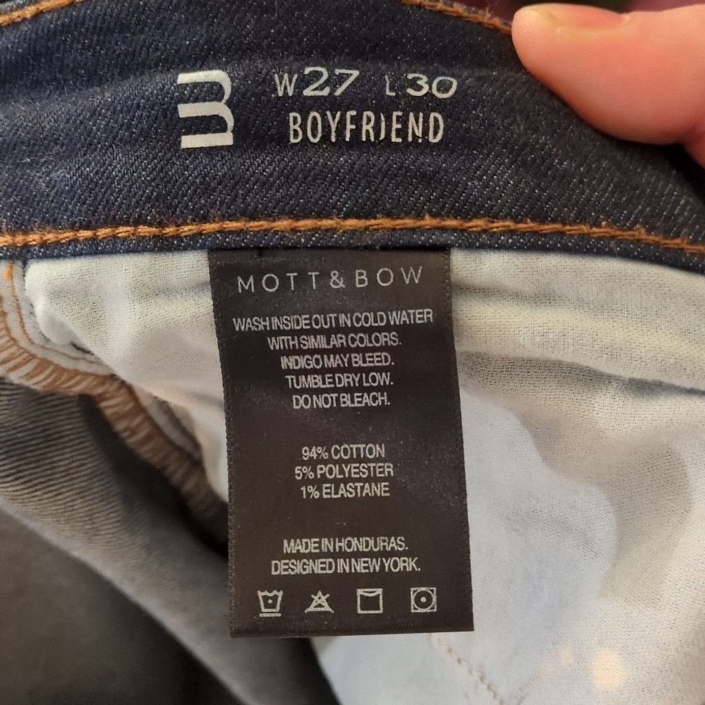 Mott & Bow Mott & Bow Boyfriend Jeans Size 27x30 Size 27" / US 4 / IT 40 - 4 Thumbnail