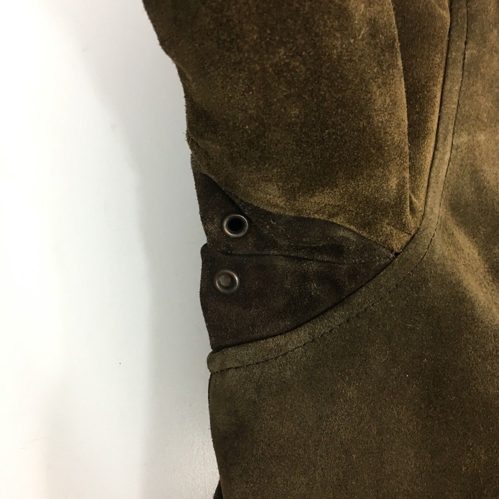 Other Vtg UNIK DISTRESSED Brown HEAVY Suede Leather Jacket Size US L / EU 52-54 / 3 - 9 Thumbnail