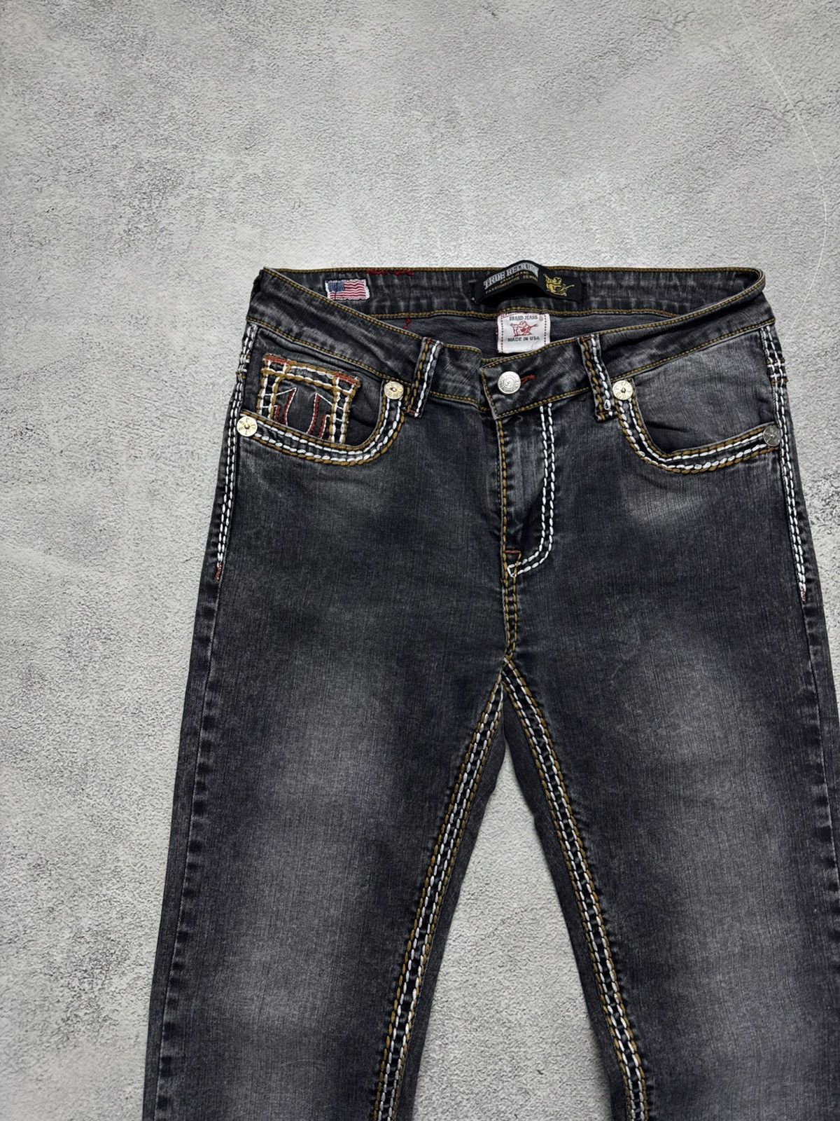 True Religion Vintage Y2k True Religion USA Denim Jeans 90’s Size 33" - 14 Thumbnail