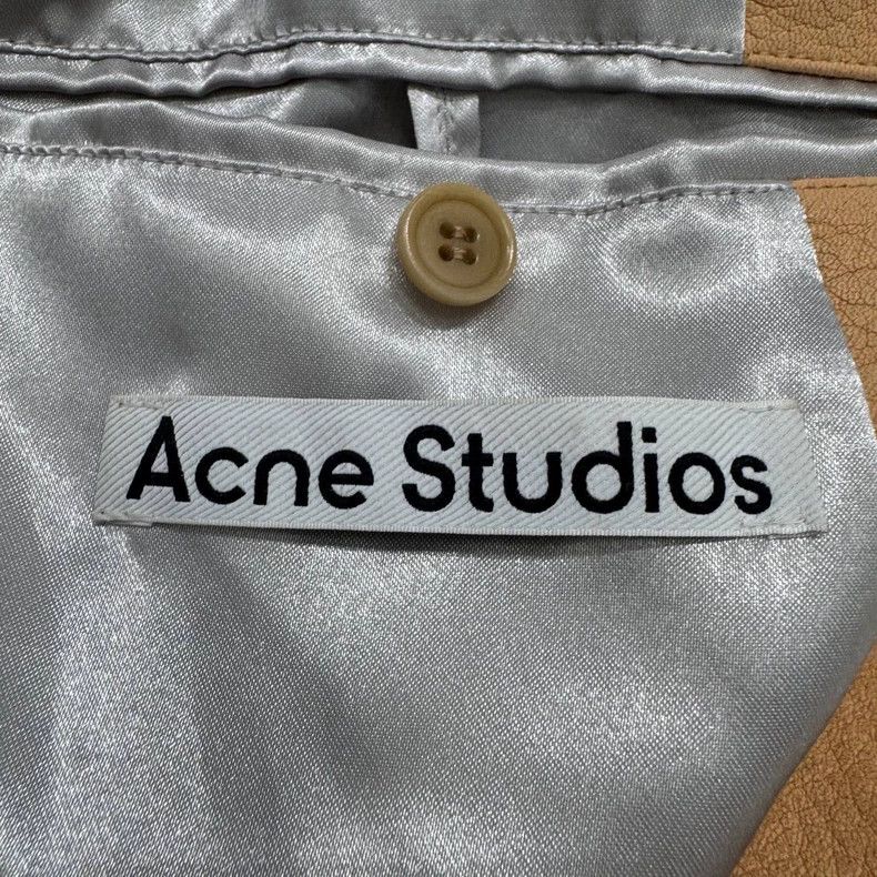 Acne Studios Acne Studios A yellow sheepskin rivet distressed coat Size US L / EU 52-54 / 3 - 2 Thumbnail