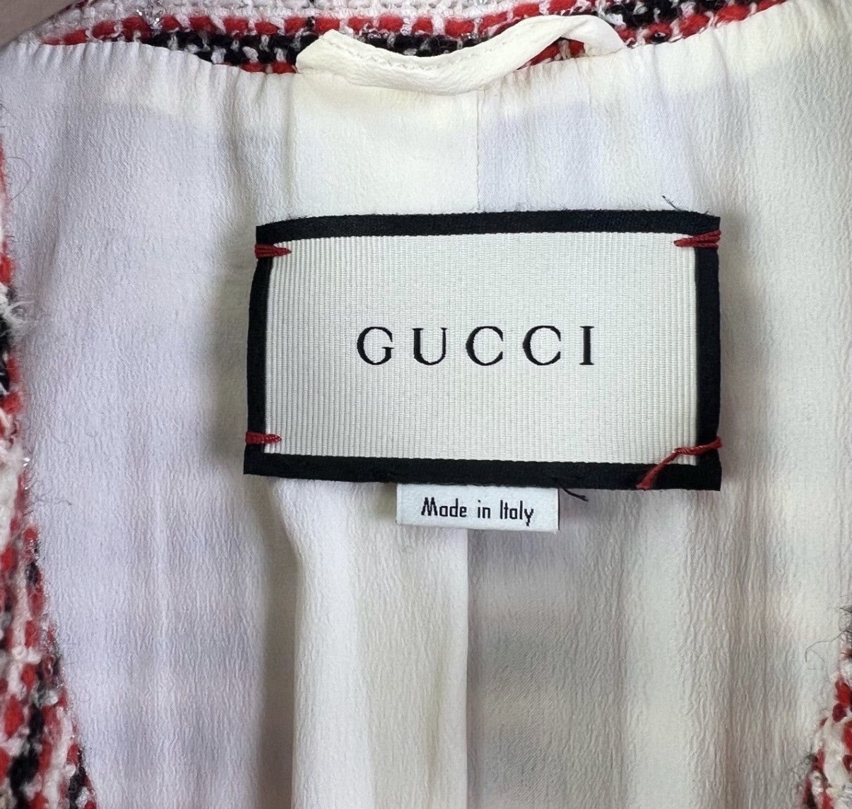 Gucci Gucci Red Striped Tweed Jacket K12 Size S / US 4 / IT 40 - 3 Thumbnail