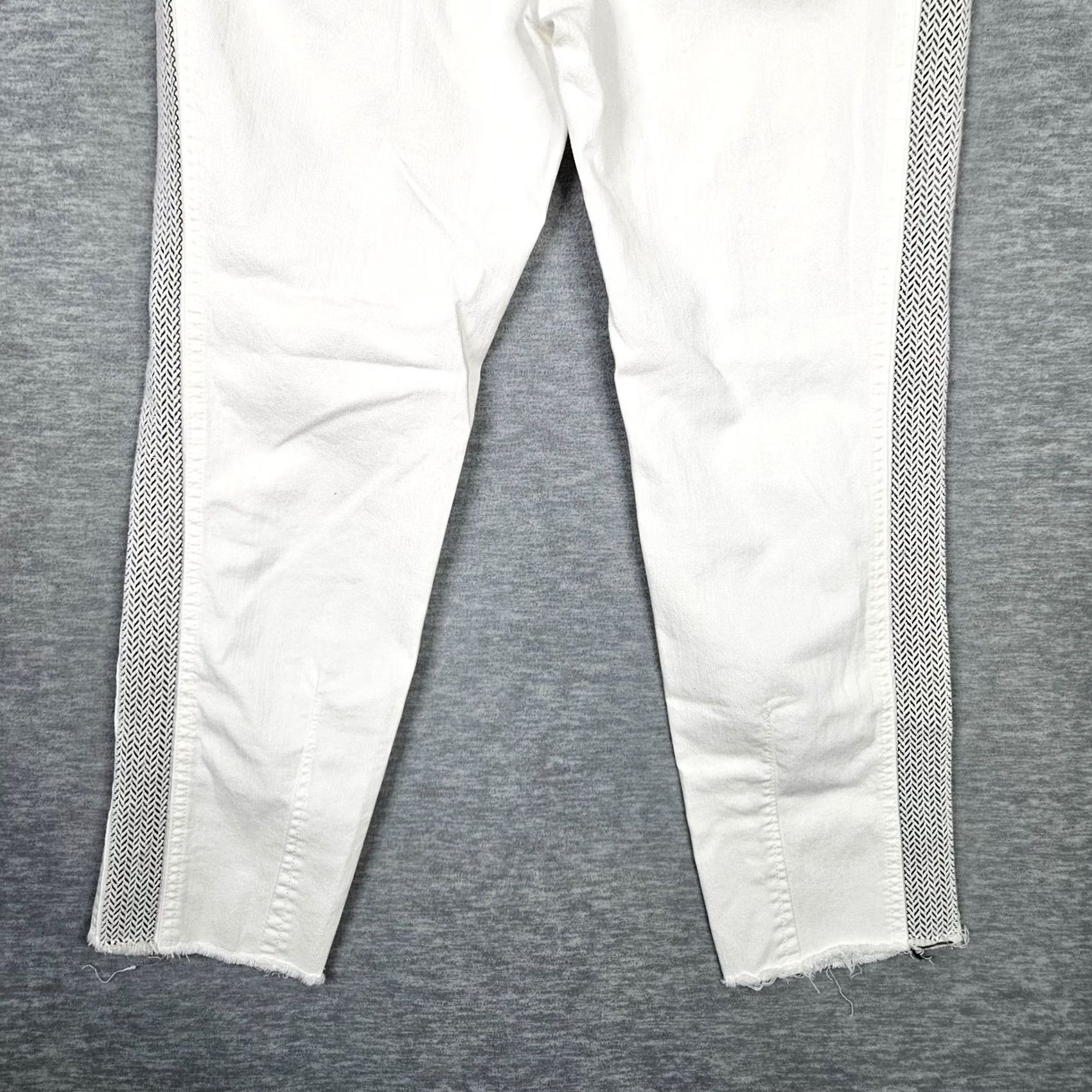 Anthropologie Anthropologie Pilcro and the Letterpress High-rise White Side Striped Slim Denim Jeans 28 Size Size 28" / US 6 / IT 42 - 4 Thumbnail