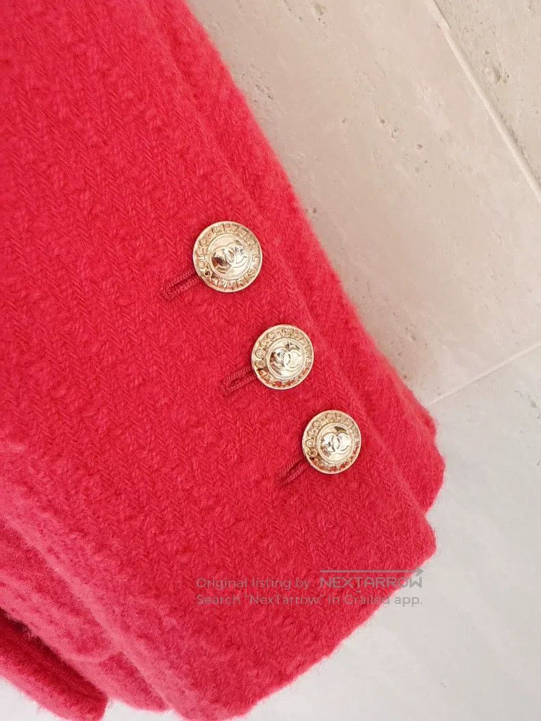 Chanel Chanel 20K equestrian series red double-breasted tweed jac Size XS / US 0-2 / IT 36-38 - 4 Thumbnail