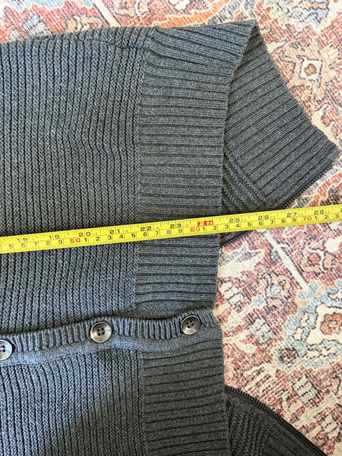 Bcbgmaxazria BCBGMaxAzria Gray Knit Button and Double Zip Vest Size S Size S / US 4 / IT 40 - 6 Thumbnail