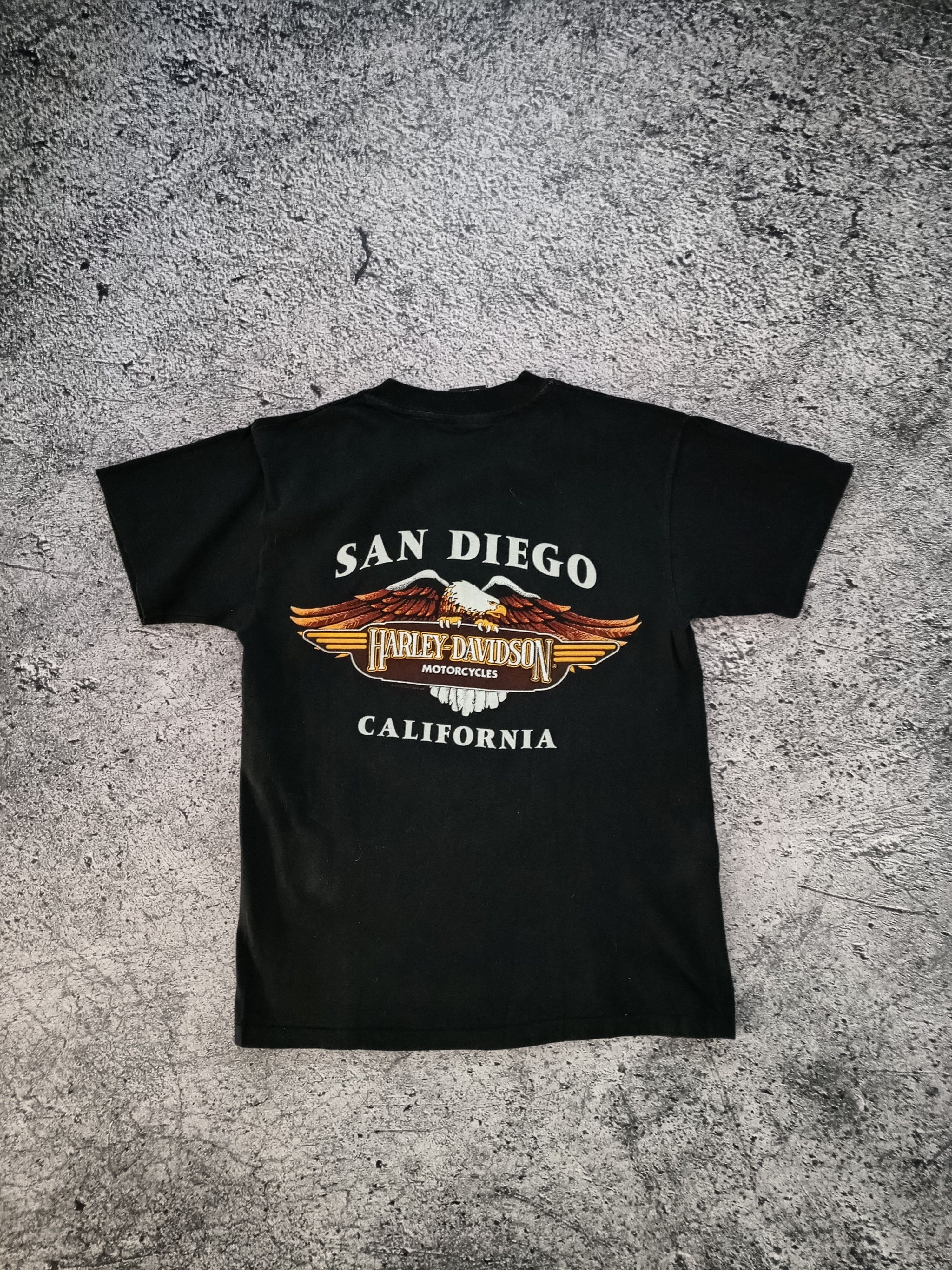 Harley Davidson × Vintage Vintage 1995 Harley Davidson San Diego California tee Size US M / EU 48-50 / 2 - 1 Thumbnail