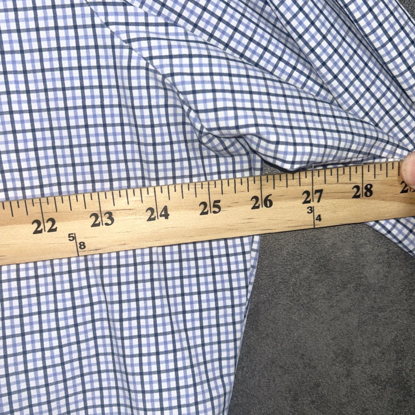 Mizzen+Main Mizzen+Main Button-Up Shirt Long Sleeve Slim Fit Mens 2XL Blue Check Size US XXL / EU 58 / 5 - 5 Thumbnail