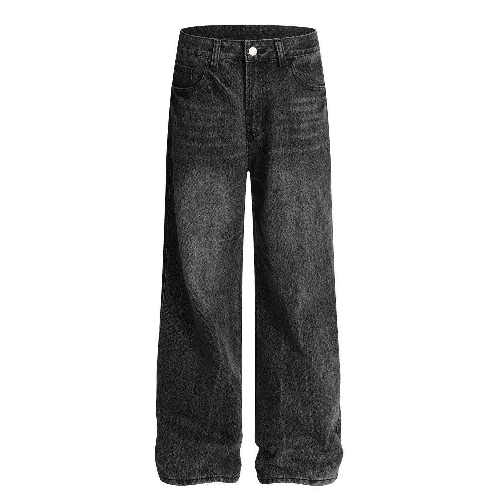 Vintage Men's retro street distressed wide-leg tie-dye washed jeans Size US 32 / EU 48 - 1 Thumbnail