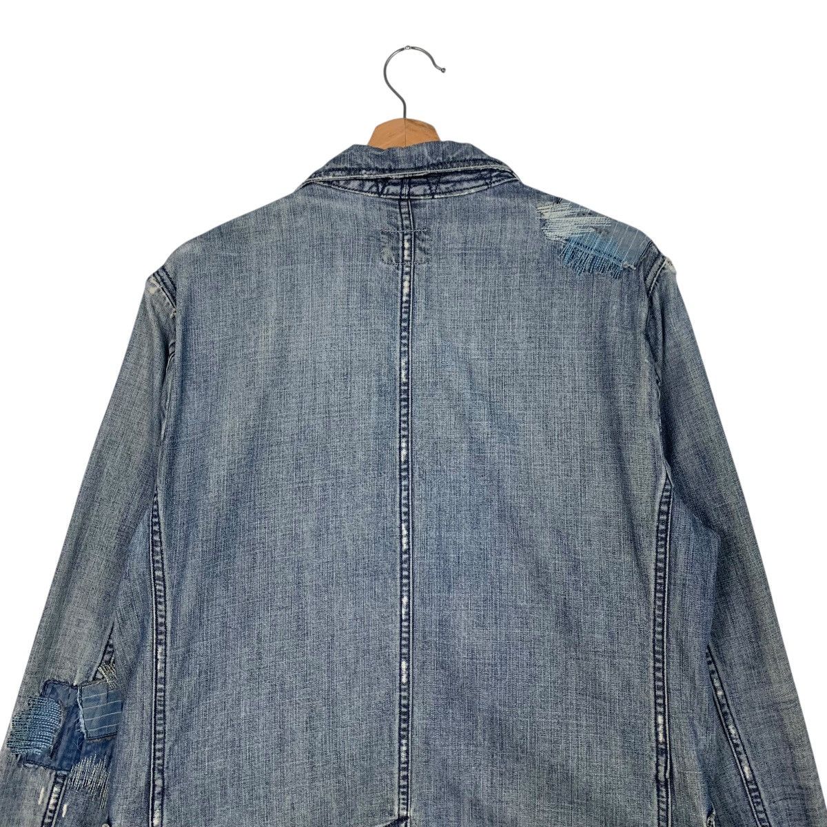 Lucky Brand LUCKY BRAND Trashed Distress Casual Denim Jacket #1665-C74 Size US M / EU 48-50 / 2 - 8 Thumbnail