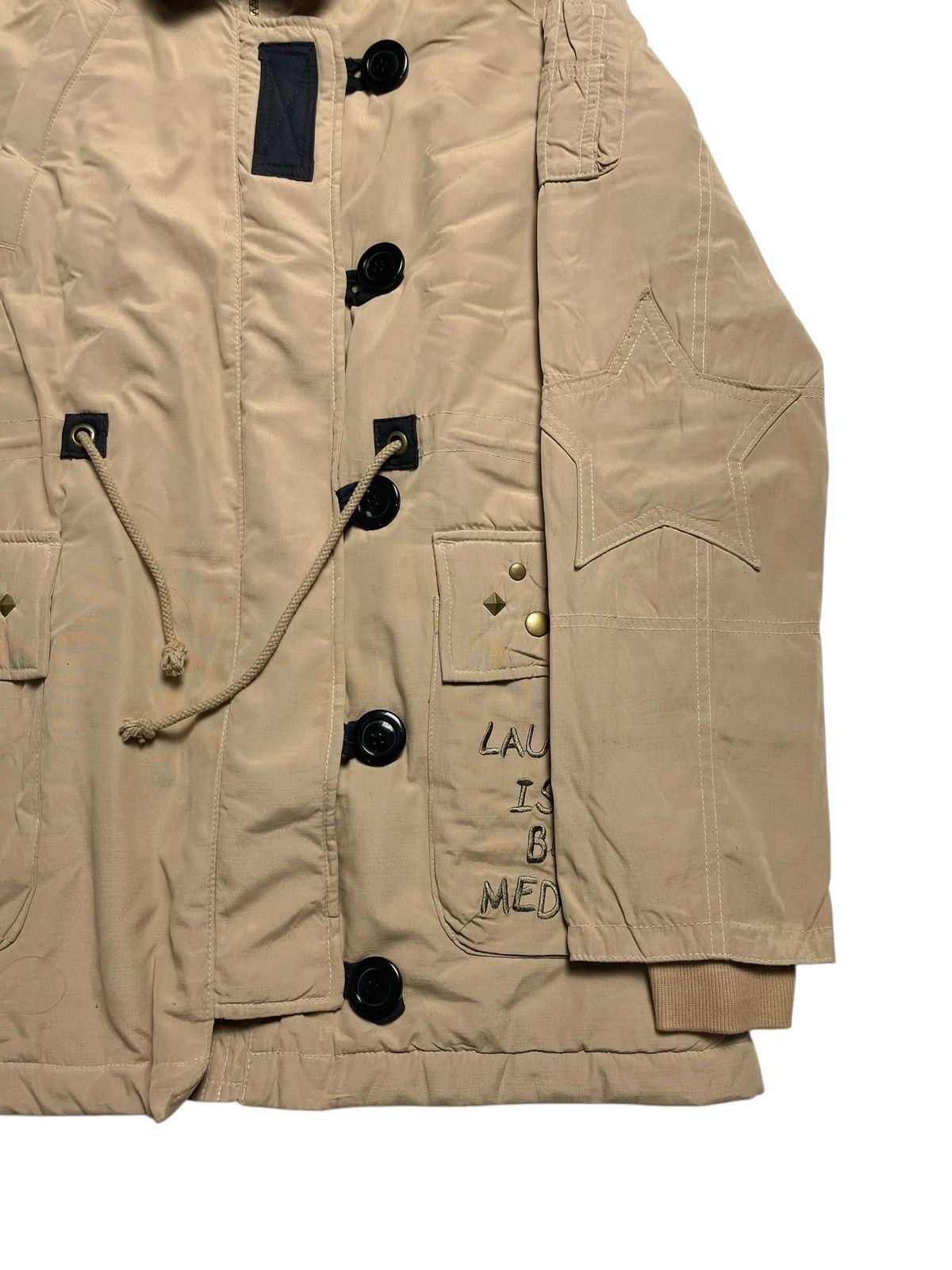 Angel Blue 2000’s Pink Latte - Studded Parka Jacket Size US M / EU 48-50 / 2 - 4 Thumbnail