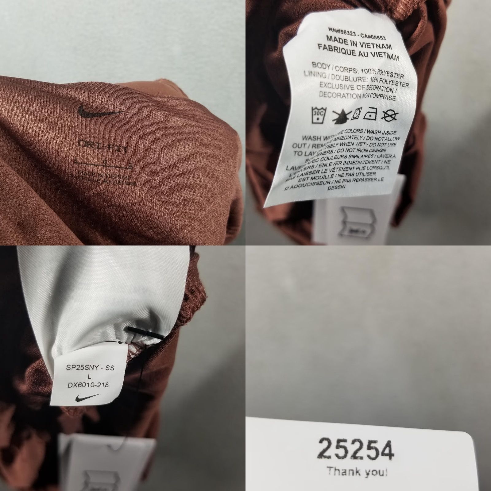 Nike VINTAGE NIKE Womens Dri-FIT 3" Brief Shorts DX6010-218 Brown NWT (if vintage? wait) Size 36" / US 14 / IT 50 - 8 Thumbnail