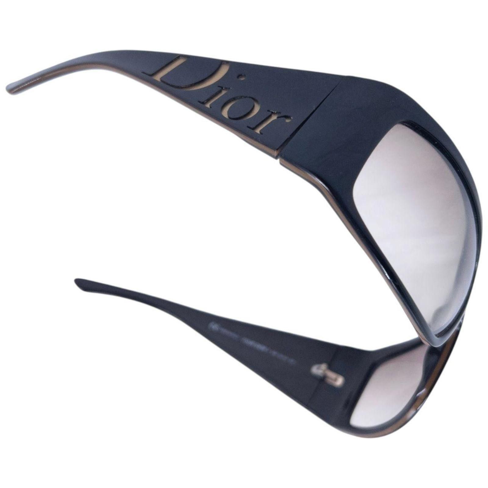 Dior Vintage 2000s Dior Embossed Shield Sunglasses Size ONE SIZE - 5 Thumbnail