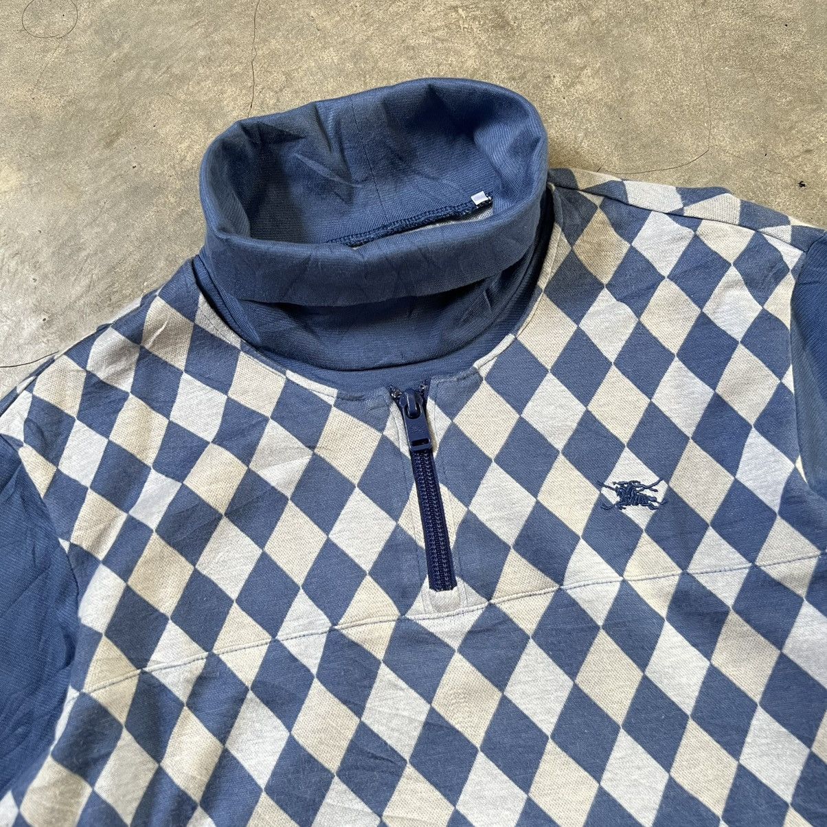 Burberry Burberry Sport Turtle Neck Argyle Pattern Half Zip Knitwear Size M / US 6-8 / IT 42-44 - 2 Thumbnail