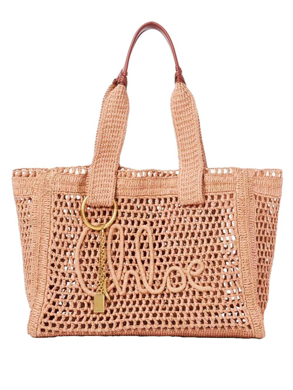 Chloe SUMMER BANANA EAST-WEST TOTE BAG IN RAFFIA Size ONE SIZE - 1 Thumbnail