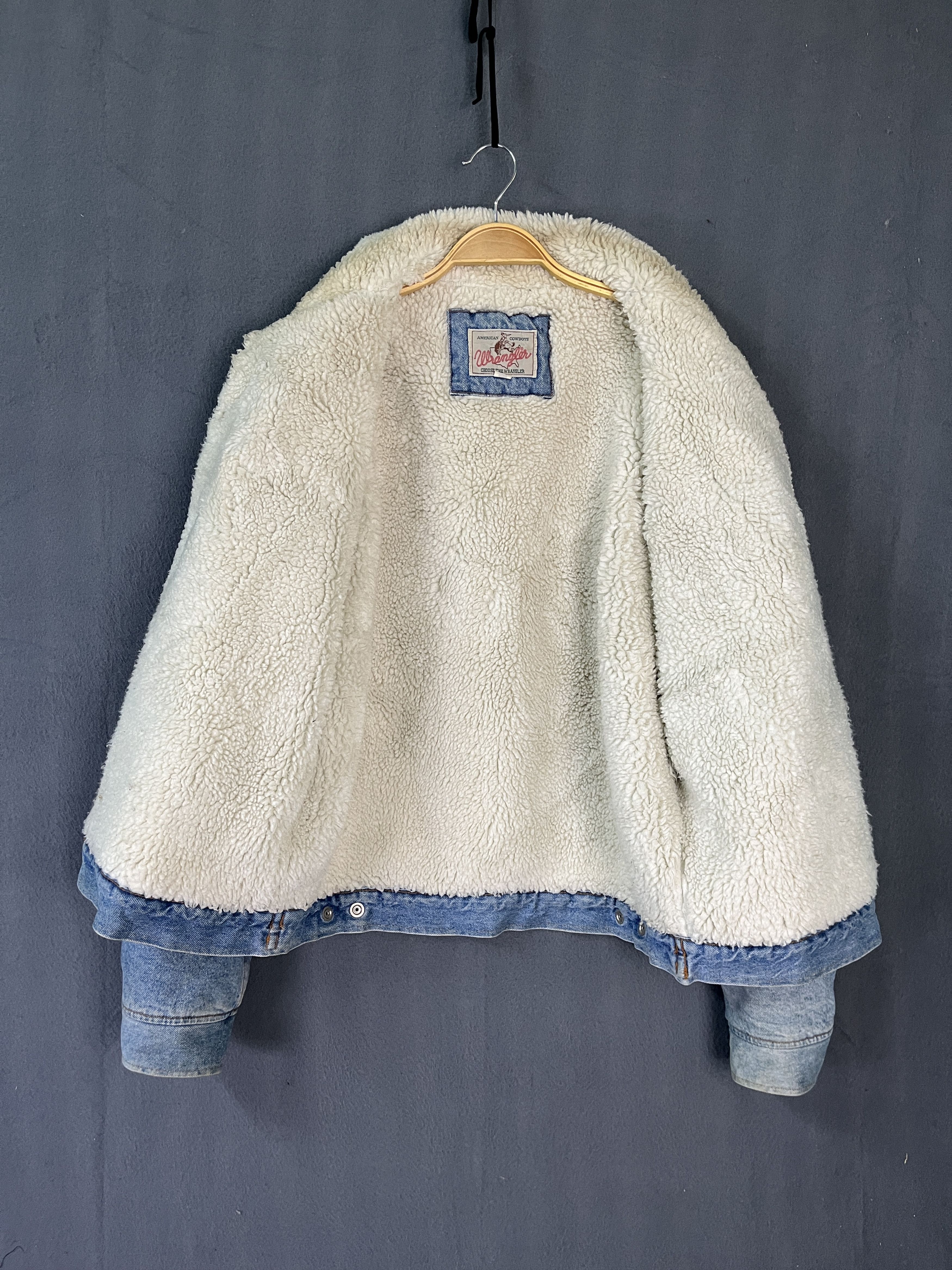 Wrangler Vintage Wrangler Trucker Jacket Sherpa Lined Western Japan Size US L / EU 52-54 / 3 - 7 Thumbnail