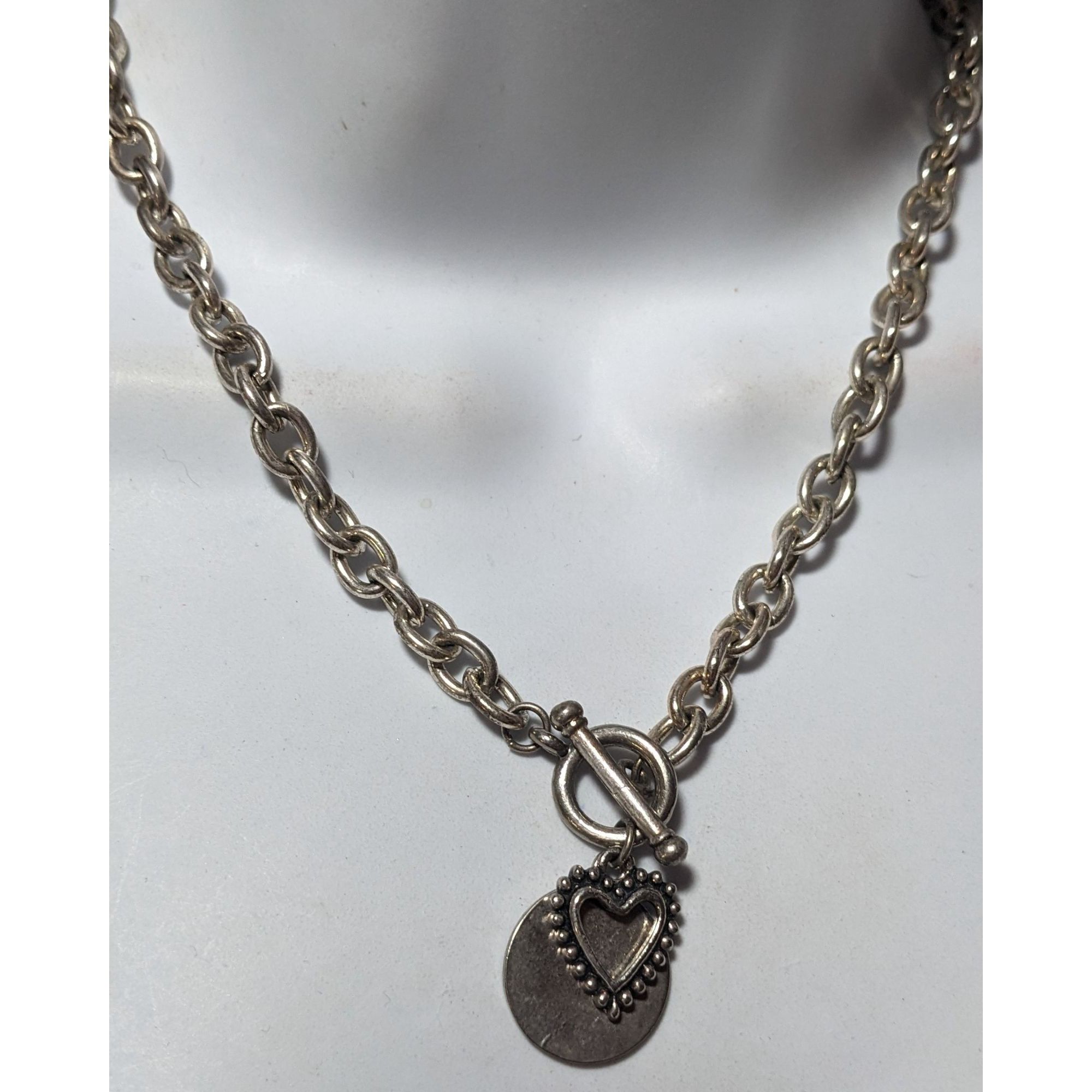 Other Silver Open Heart Pendant Toggle Necklace Size ONE SIZE - 7 Thumbnail