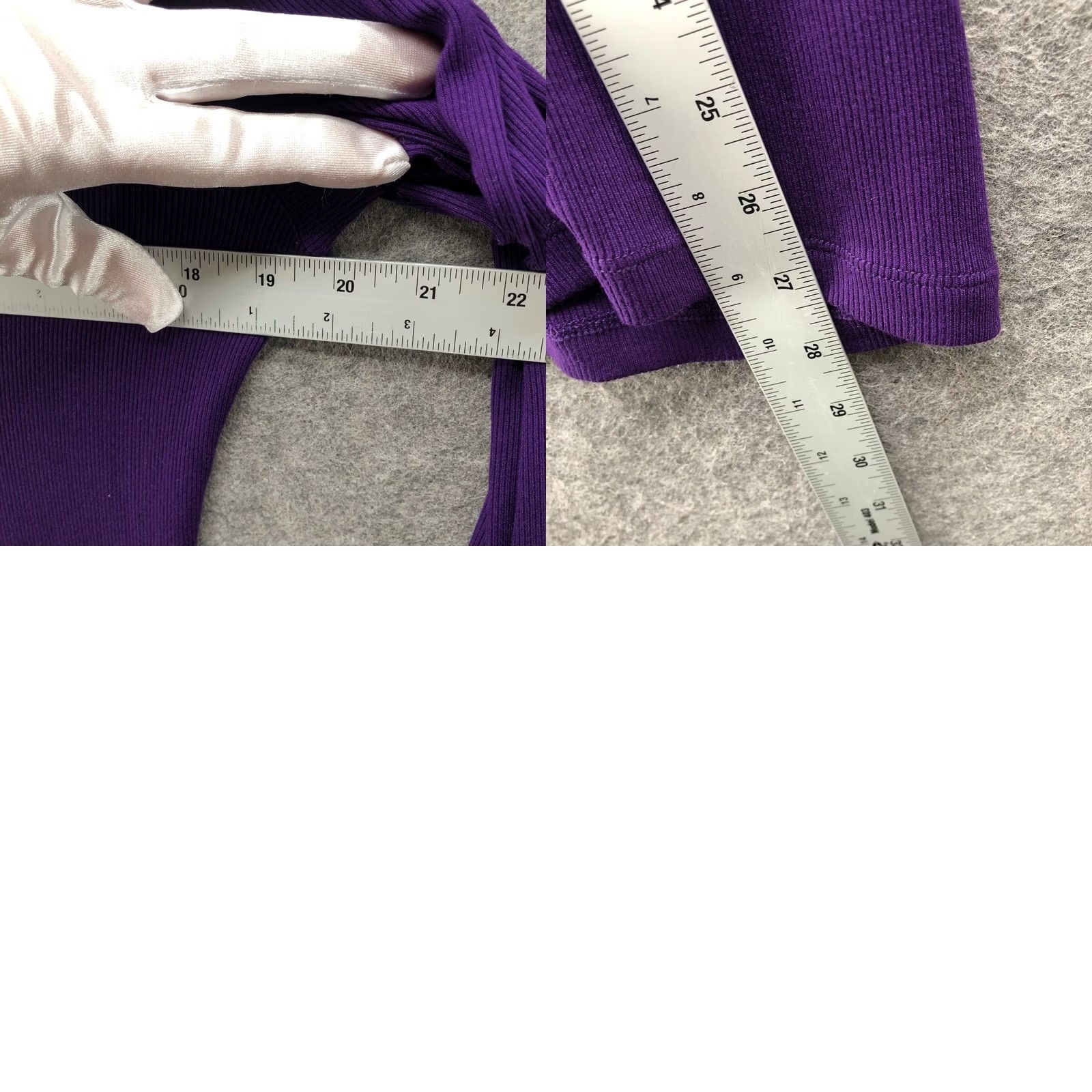 Ralph Lauren VINTAGE? No. Lauren Ralph Lauren Ribbed Jersey Turtleneck Long Sleeve T-Shirt Womens XL Purple Ribbed Size XL / US 12-14 / IT 48-50 - 8 Thumbnail