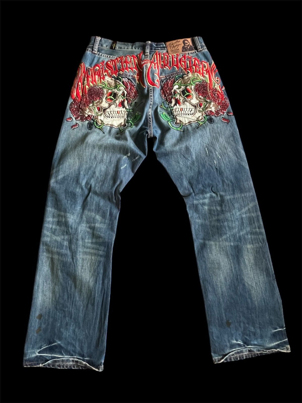 Christian Audigier Christian Audigier Ed Hardy Embroidery Jeans Size US 34 / EU 50 - 4 Thumbnail