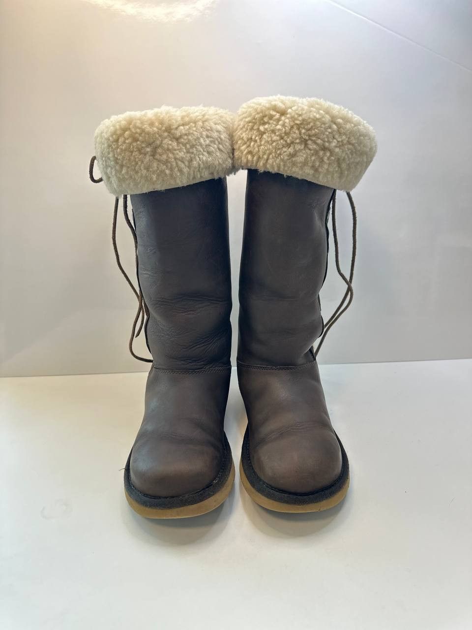 Ugg UGG Australia Upside Brown Leather Tall Winter Boots Size 6 Size US 6 / IT 36 - 4 Thumbnail