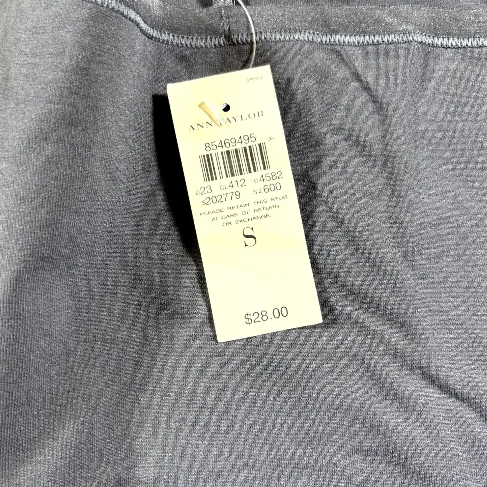 Ann Taylor Ann Taylor Tank Womens Small Gray Stretch Spaghetti Strap Scoop Neck Cami NWT Size S / US 4 / IT 40 - 6 Thumbnail