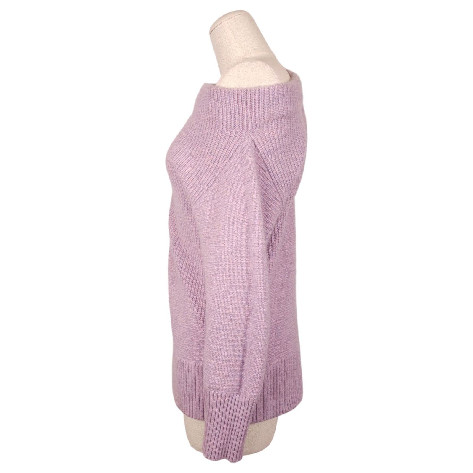 NAADAM NAADAM Off-The-Shoulder Wool Cashmere Sweater Lavender Sz M Size M / US 6-8 / IT 42-44 - 2 Thumbnail