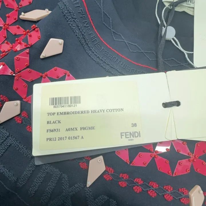 Fendi Fendi SS23 Black Short Sleeve Printed T-Shirt -2508 Size M / US 6-8 / IT 42-44 - 5 Thumbnail