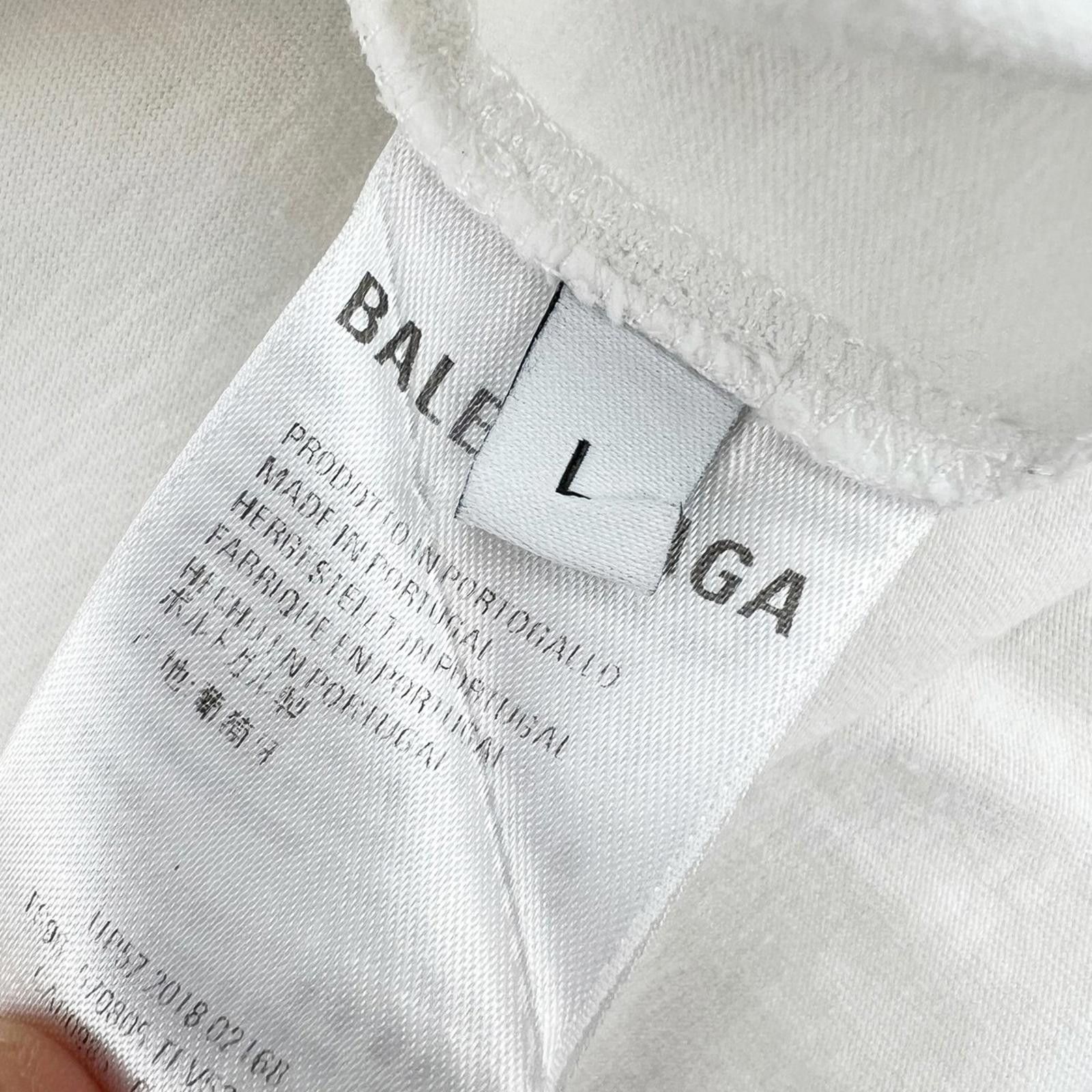 Balenciaga Balenciaga Rainbow Embroidered BB Crest White T Shirt Size US L / EU 52-54 / 3 - 5 Thumbnail