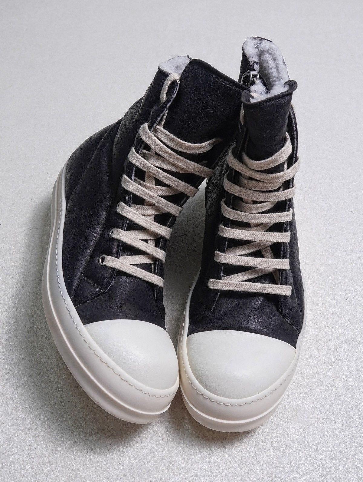 Rick Owens (NEW) Shearling Ramones Size US 8 / EU 41 - 1 Thumbnail