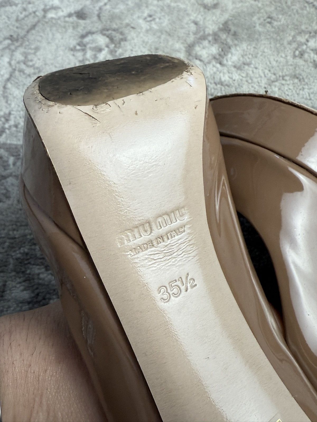 Designer × Miu Miu Miu Miu leather high heels US4.5 designer luxury old money Size US 4.5 / IT 34.5 - 9 Thumbnail