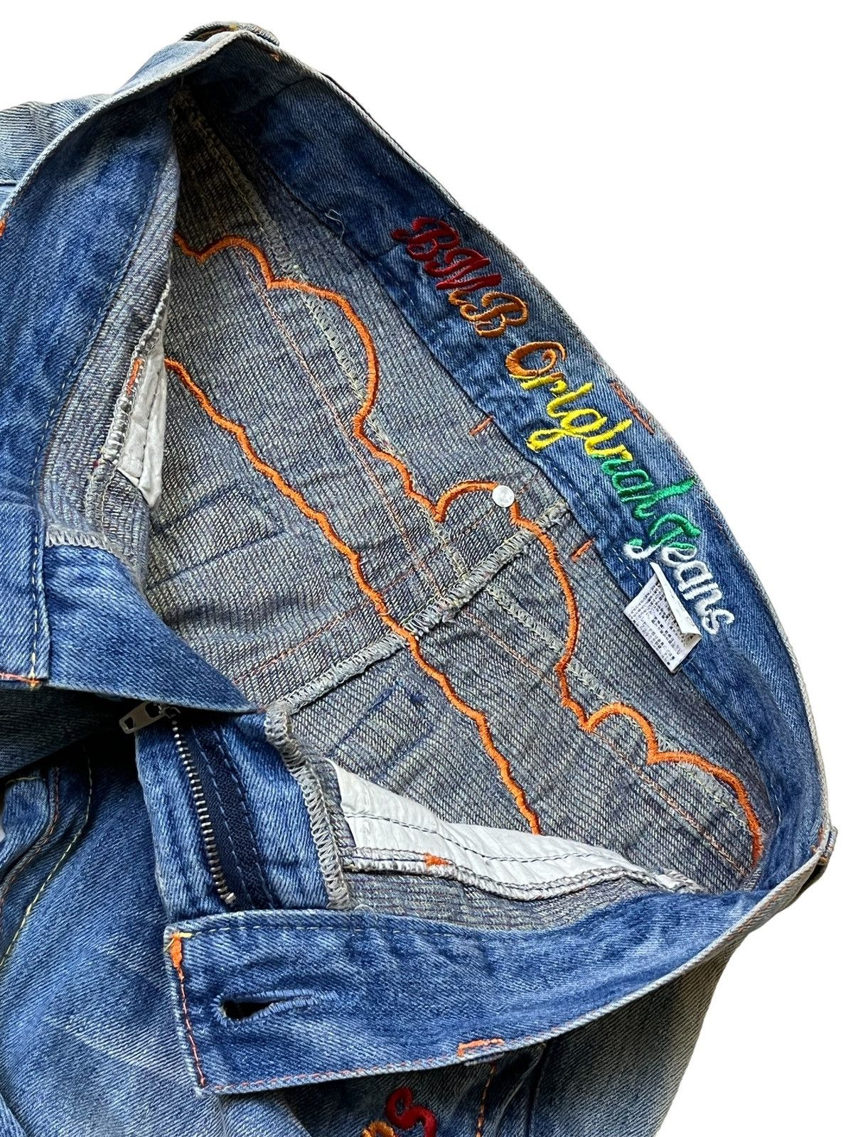 Le Grande Bleu (L.G.B.) JAPANESE BMB BLUE MOON BLUE SURFGIRL RAINBOW JEANS/DENIM Size US 32 / EU 48 - 13 Thumbnail