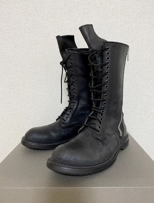 Rick Owens Brand New FW14 “MOODY Tall Blistered Double Zip Combat