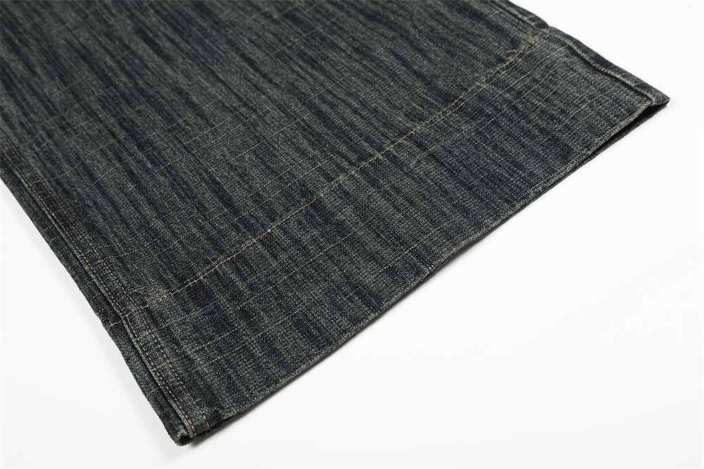Jean Men's Vintage Loose Wide-Leg Striped Straight Jeans Size US 32 / EU 48 - 6 Thumbnail