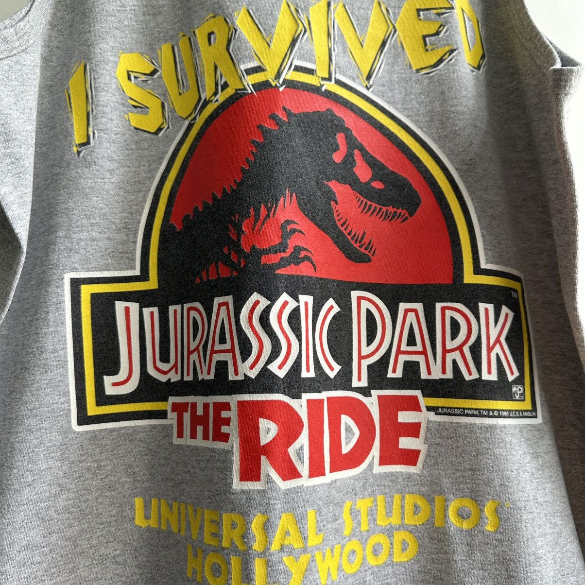 Universal Studios × Vintage Vintage 1996 Jurassic Park Movie Tank Top Single Stitch Tee Size US XL / EU 56 / 4 - 4 Thumbnail