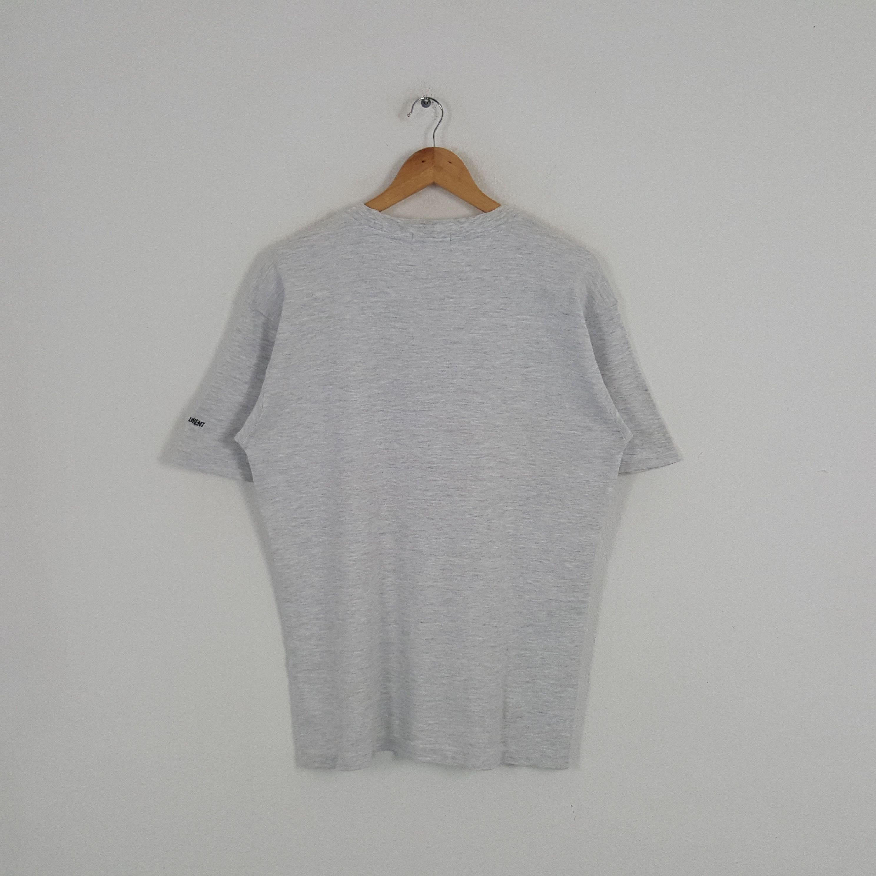 Vintage × Yves Saint Laurent Vintage Yves Saint Laurent Embroidery Spellout Tshirt Size US L / EU 52-54 / 3 - 3 Thumbnail
