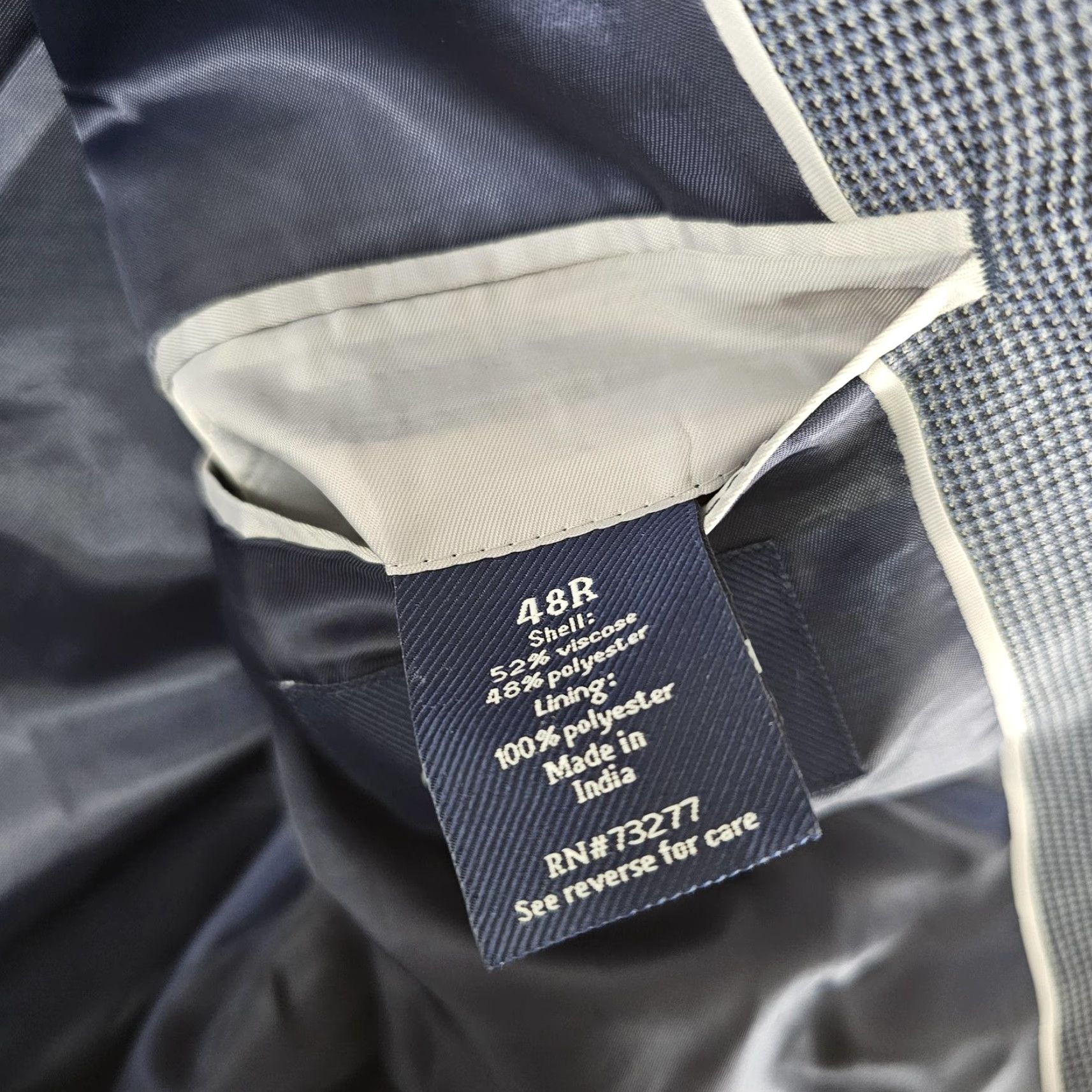 Croft & Barrow Croft & Barrow Sport Coat Mens 48R Blue Check Classic Fit Two-Button Jacket Size US M / EU 48-50 / 2 - 7 Thumbnail