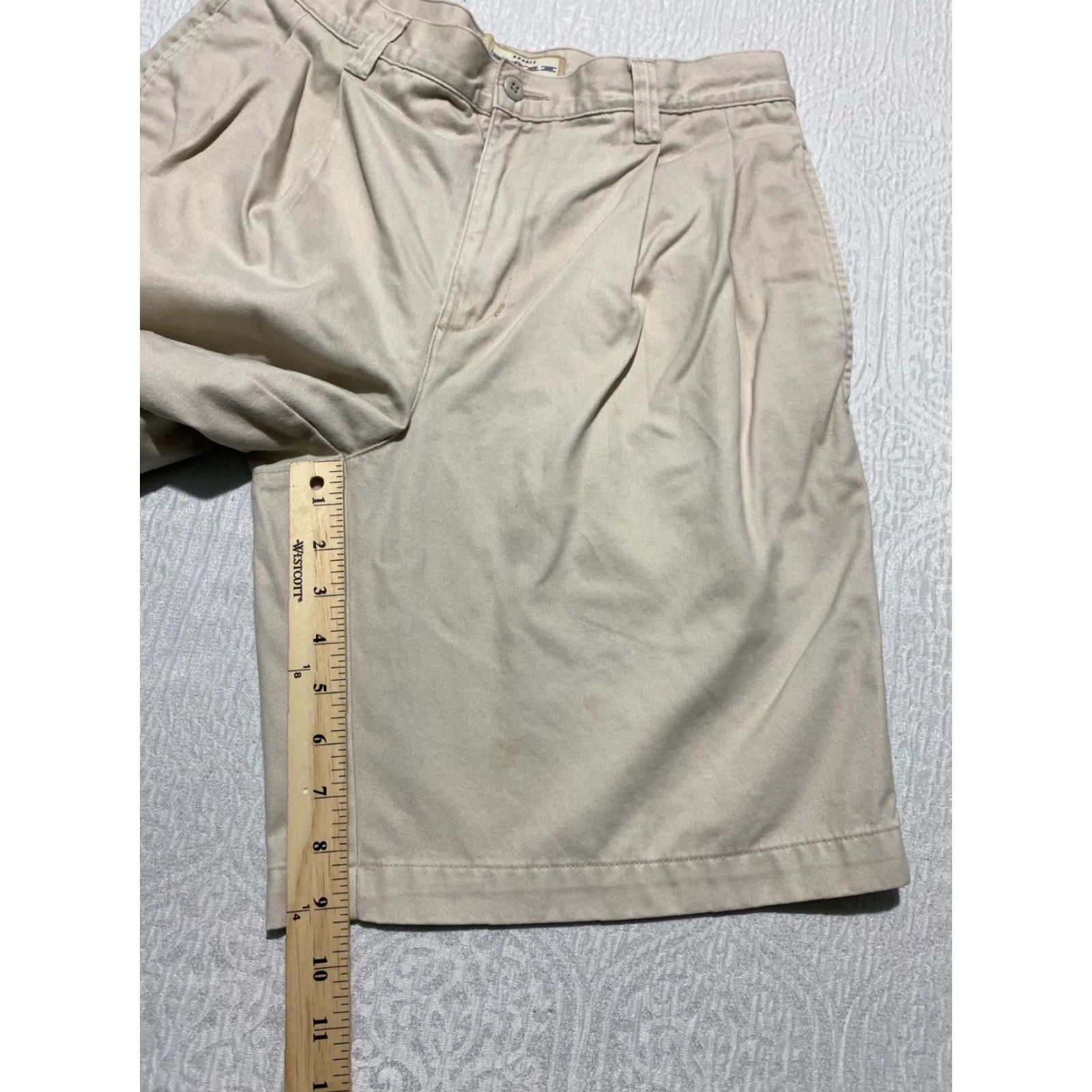 Cherokee VINTAGE Cherokee Khakis Pleated Chino Shorts Mens Size 32 Beige Casual Size US 32 / EU 48 - 7 Thumbnail