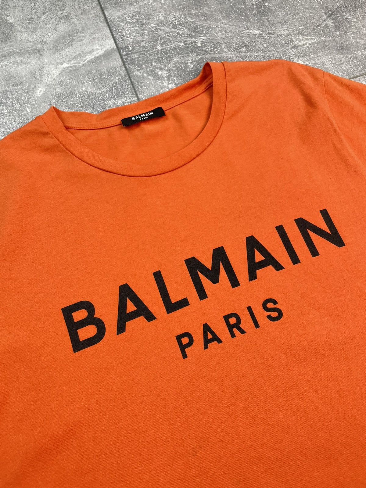 Balmain Balmain Big Logo T-shirt Orange Size US M / EU 48-50 / 2 - 3 Thumbnail