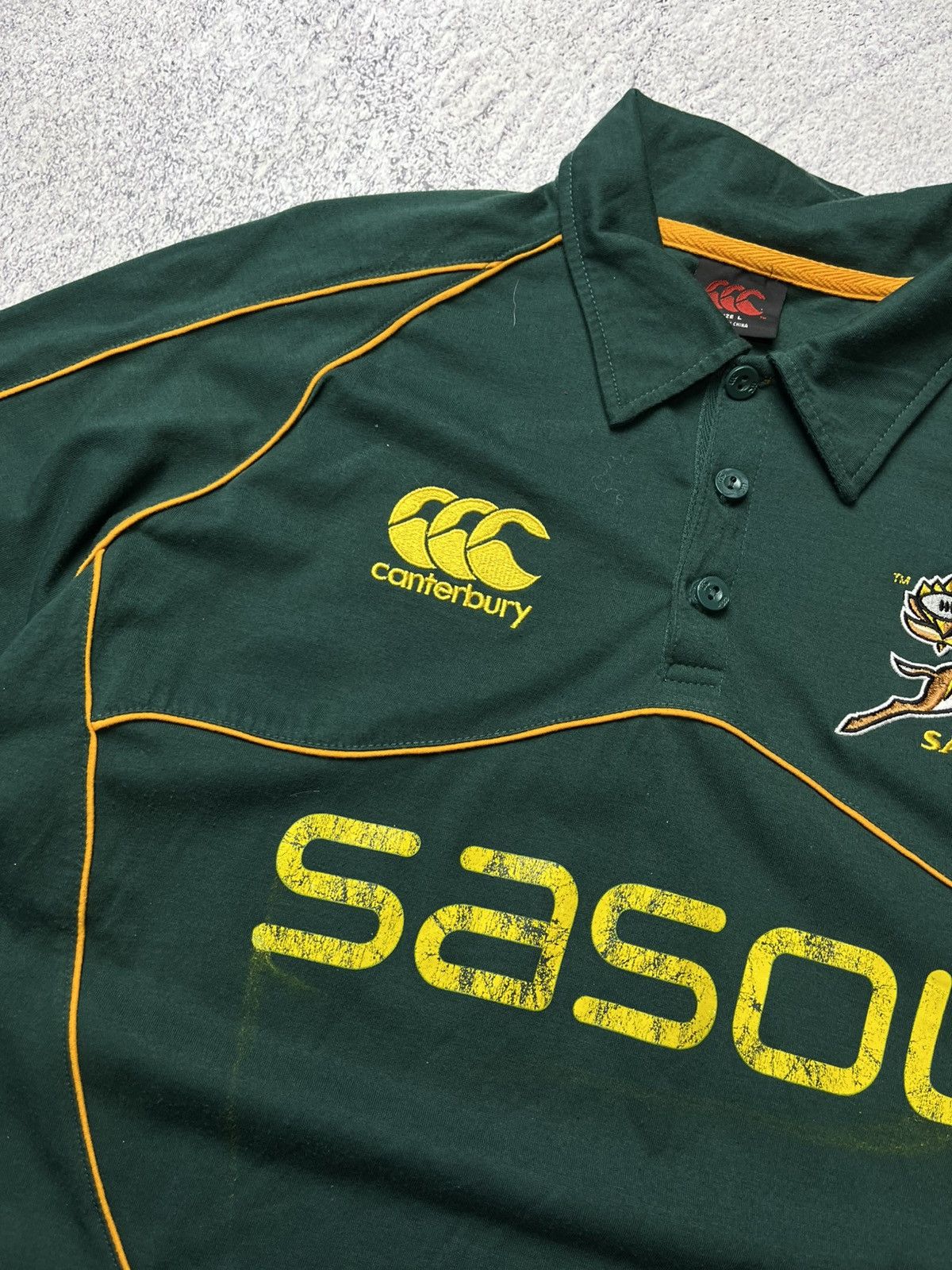 Other SOUTH AFRICA Canterbury Home Rugby Jersey 2007 Union SASOL Size US L / EU 52-54 / 3 - 7 Thumbnail