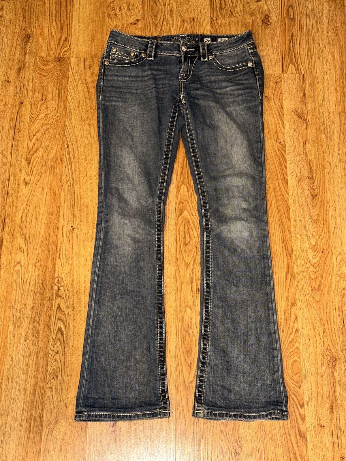 Miss Me Miss Me Bootcut Embellished Jeweled Boot Jeans JM8306B Size 30" / US 8 / IT 44 - 3 Thumbnail